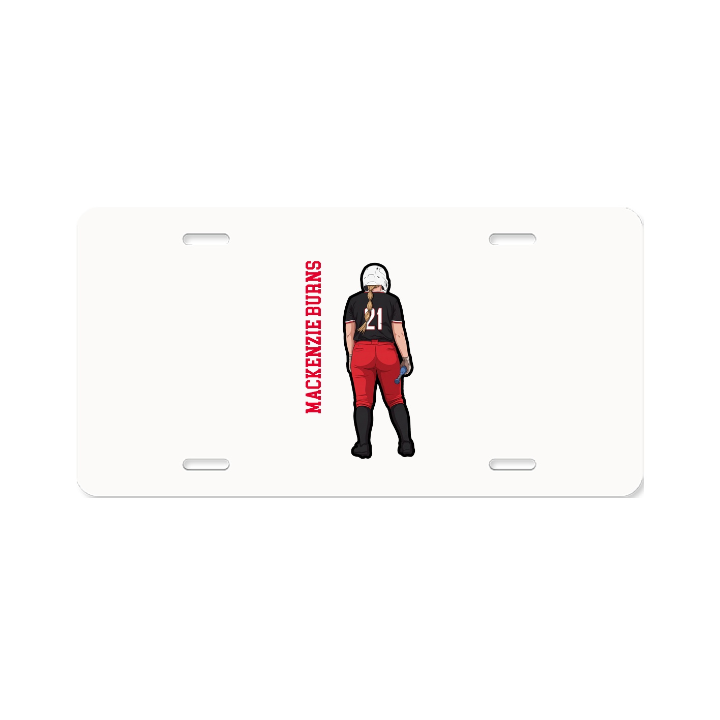 License Plate — Name Vertical in Classic