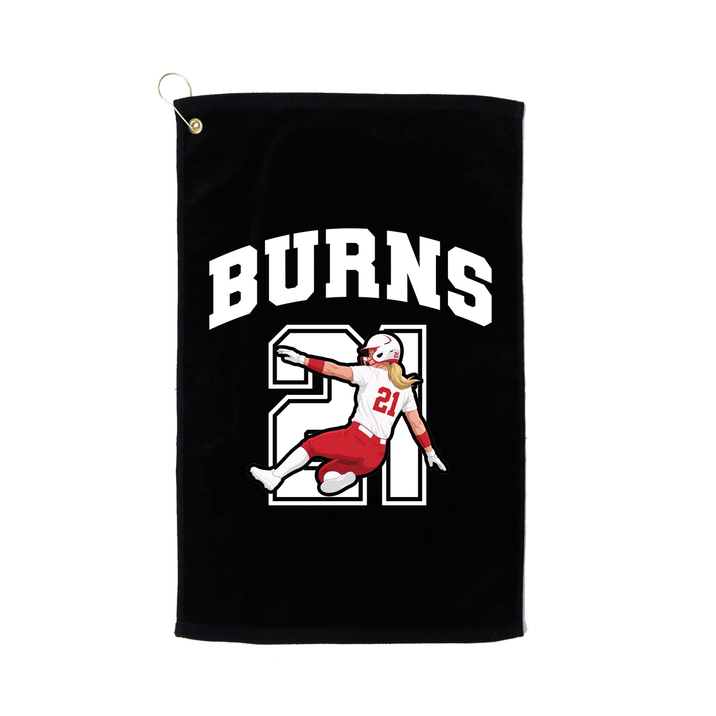 Golf Towel — Number in Black