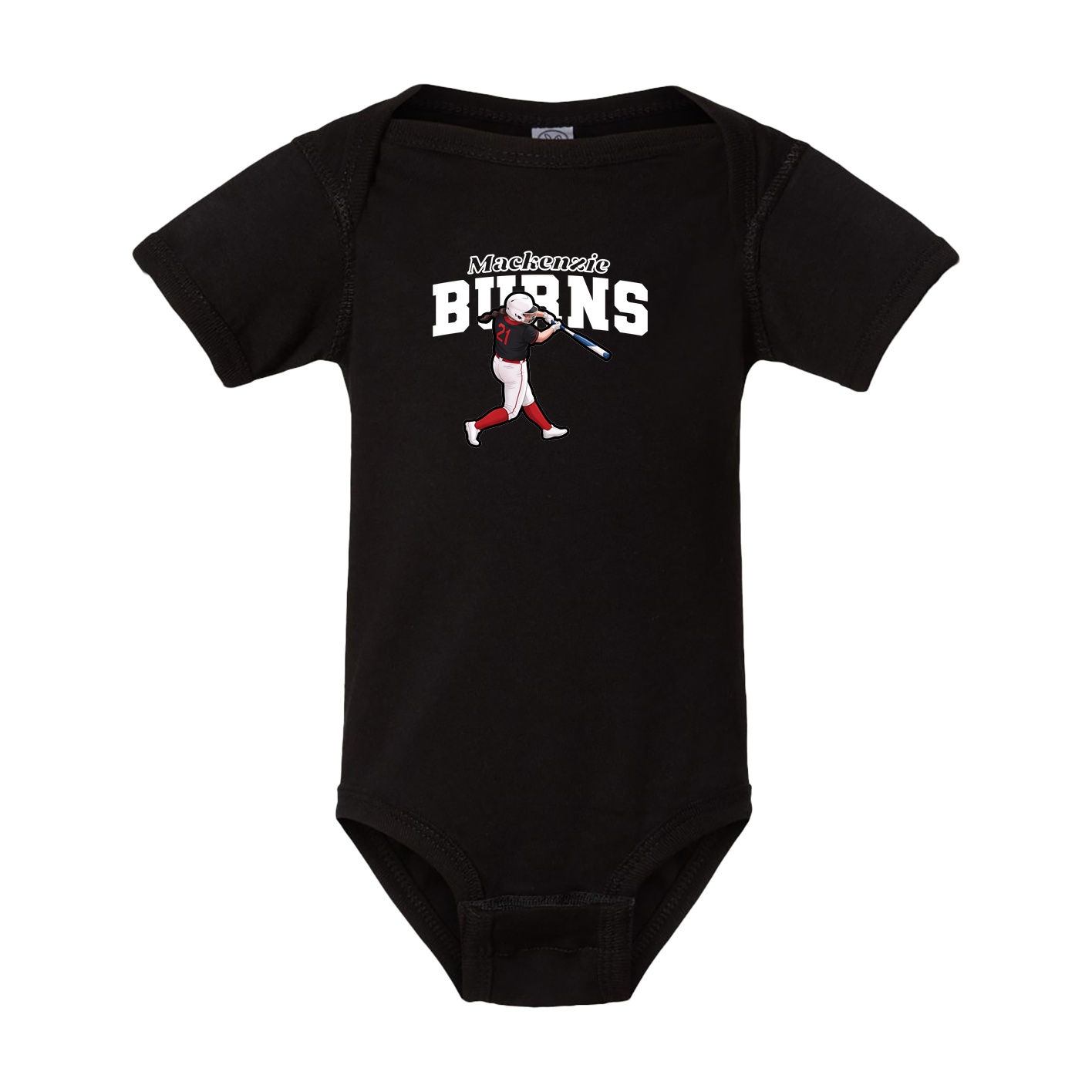 Baby Onesie — Name Arch in Black