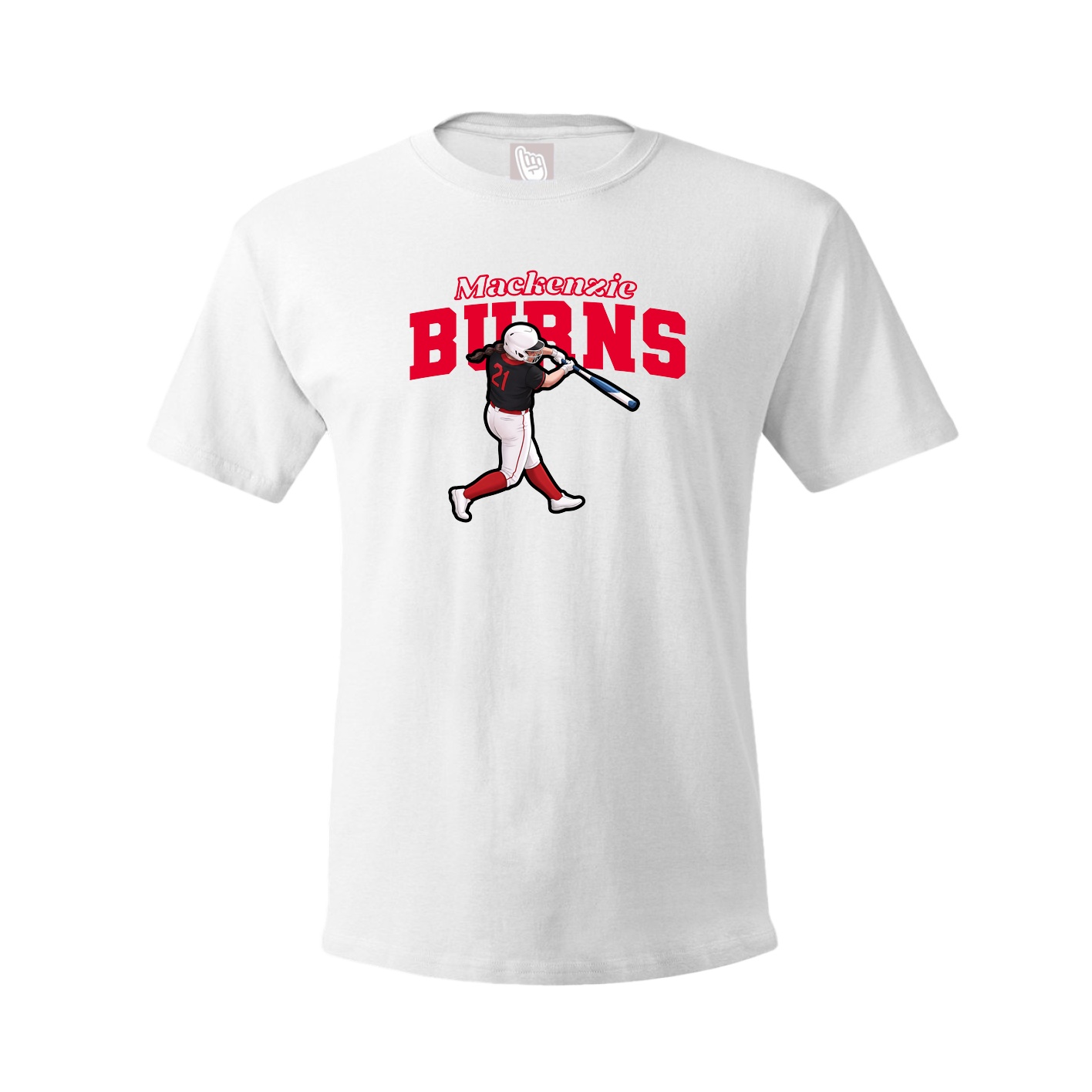 Youth Tee — Name Arch in White