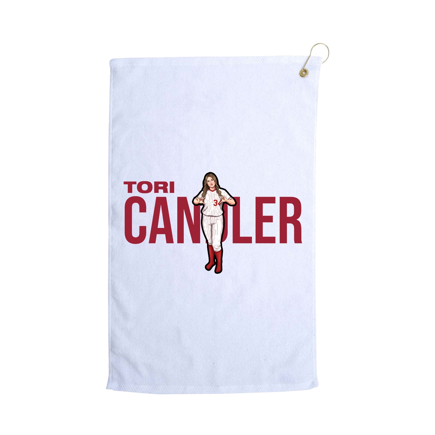 Golf Towel — Player Name in White