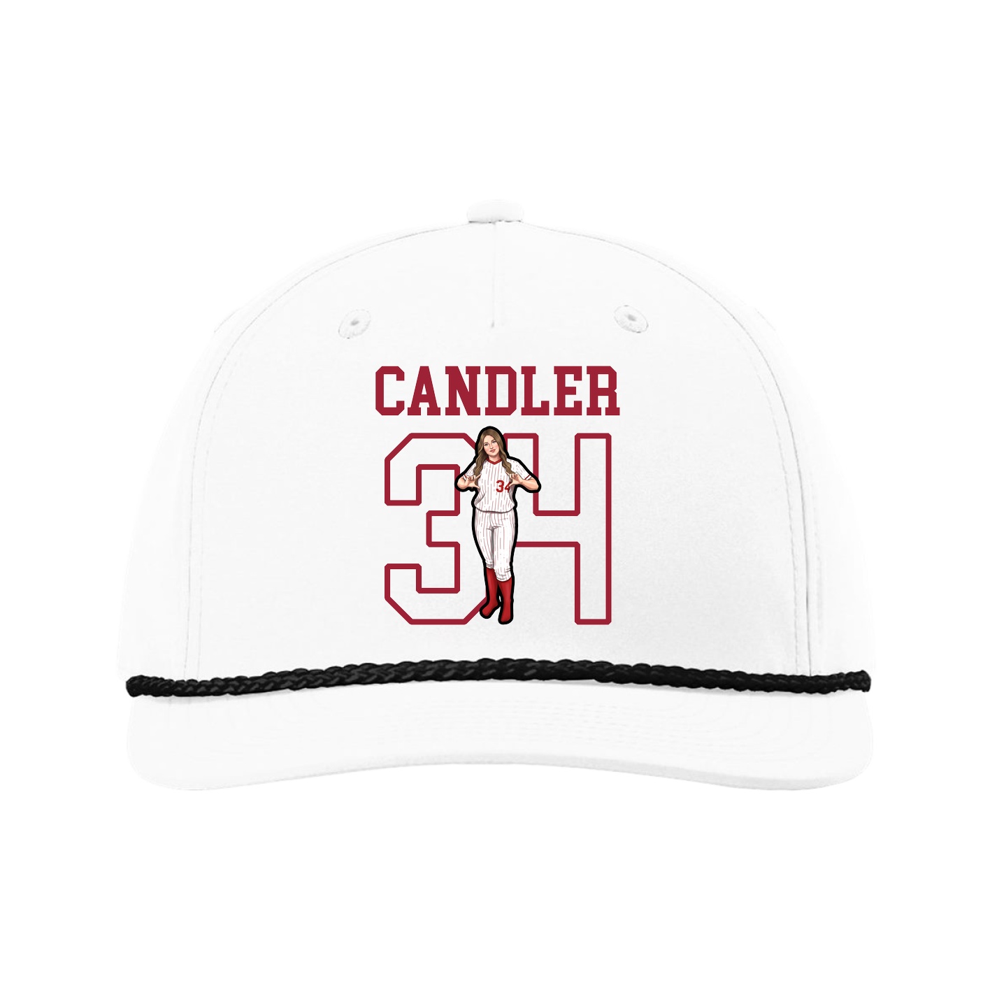 Five-Panel Classic Rope Cap — Shirsey in White