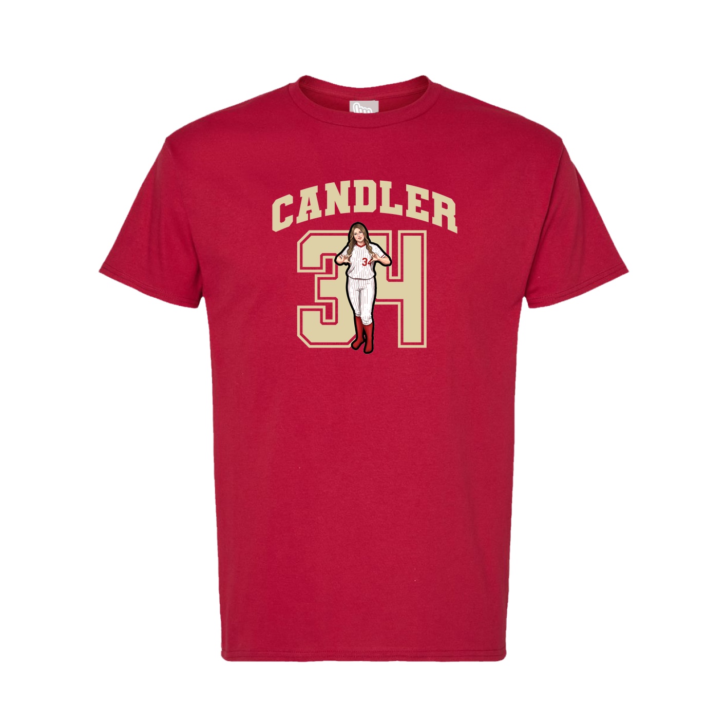 Tee — Number in Crimson