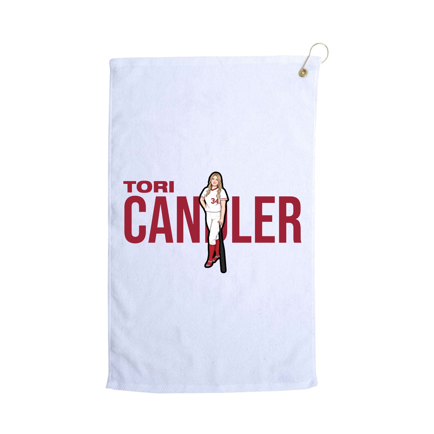 Golf Towel — Player Name in White