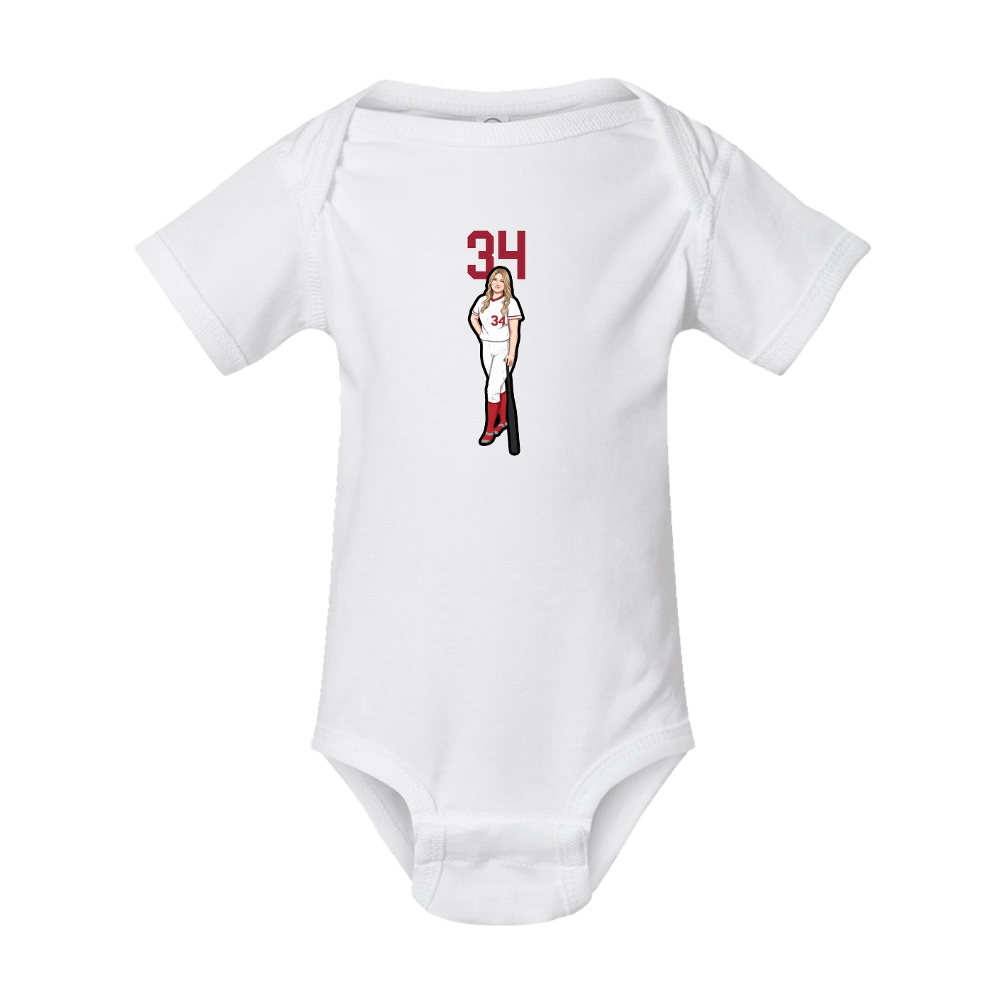 Baby Onesie — Number Top in White