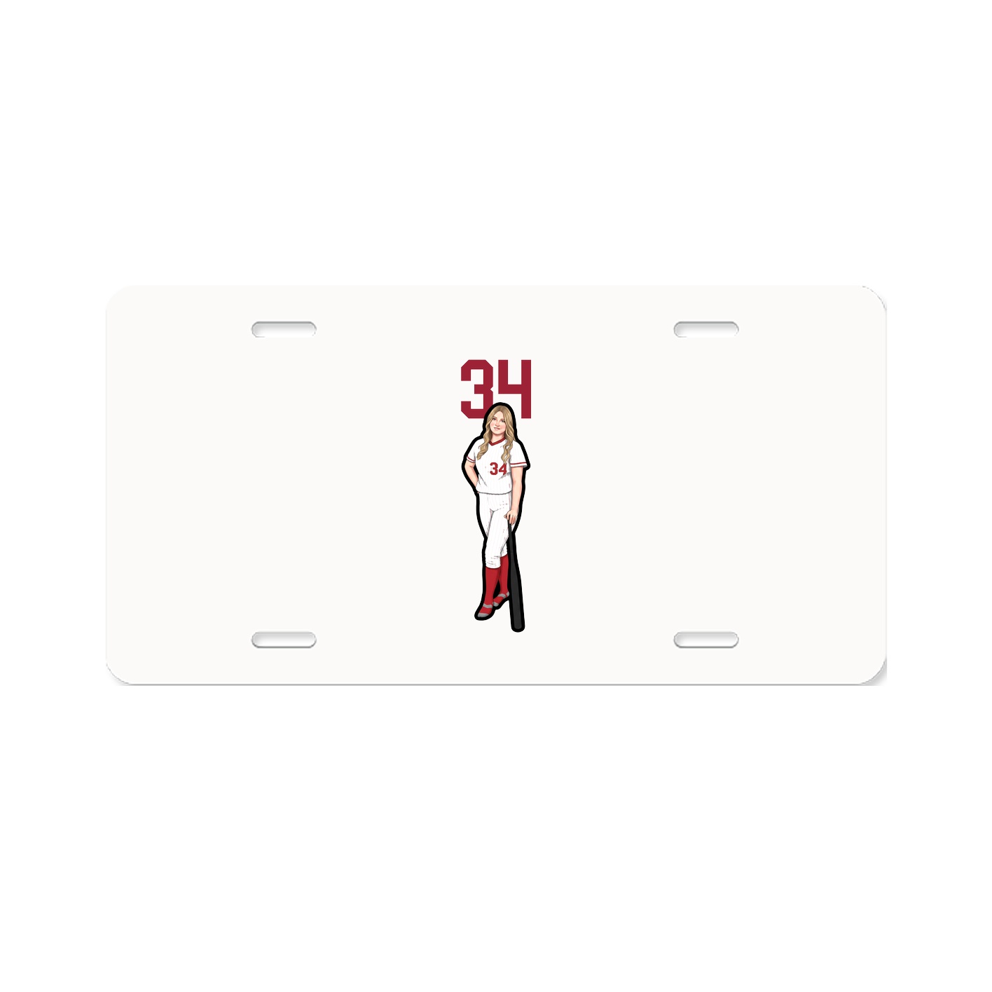 License Plate — Number Top in Classic