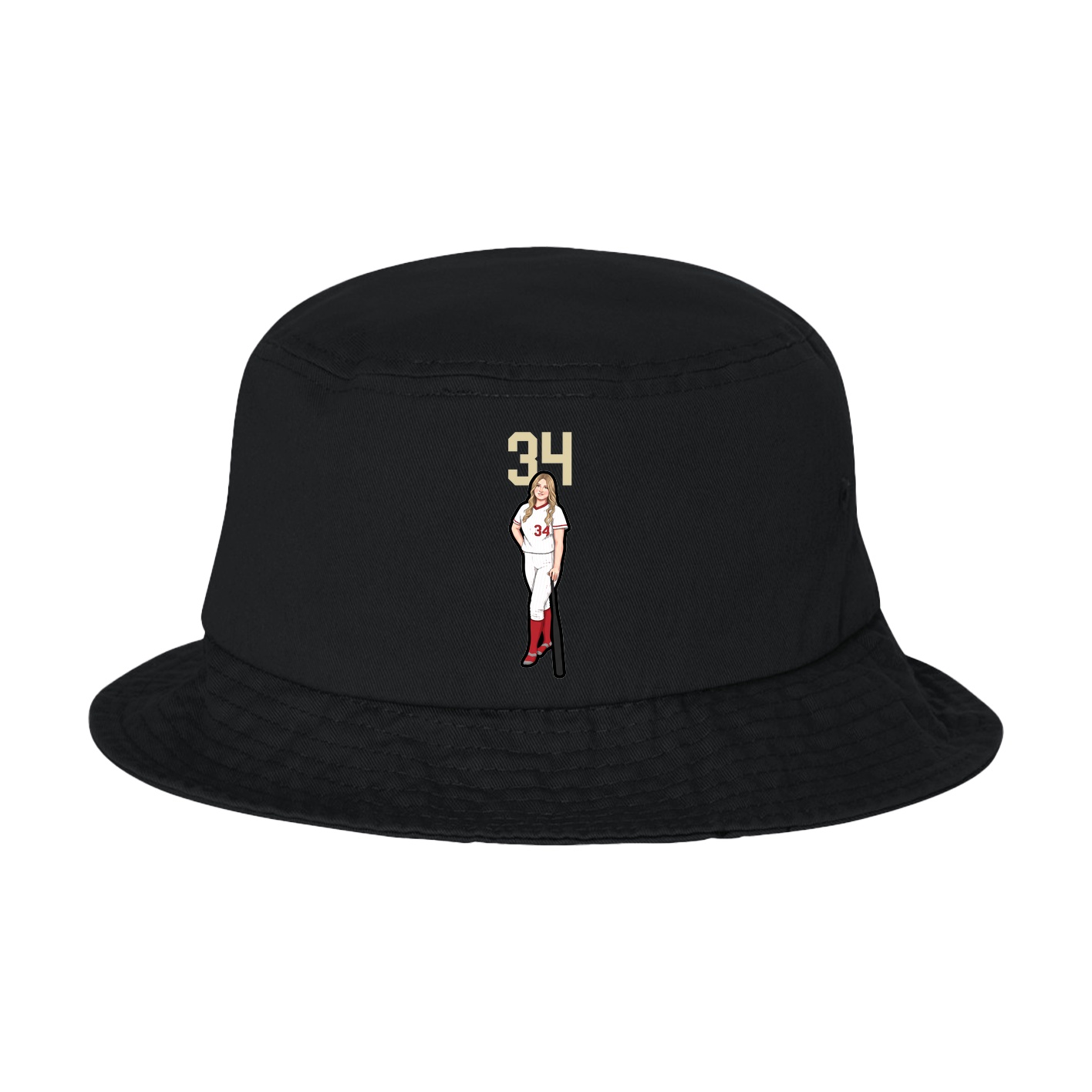 Bucket Cap — Number Top in Black