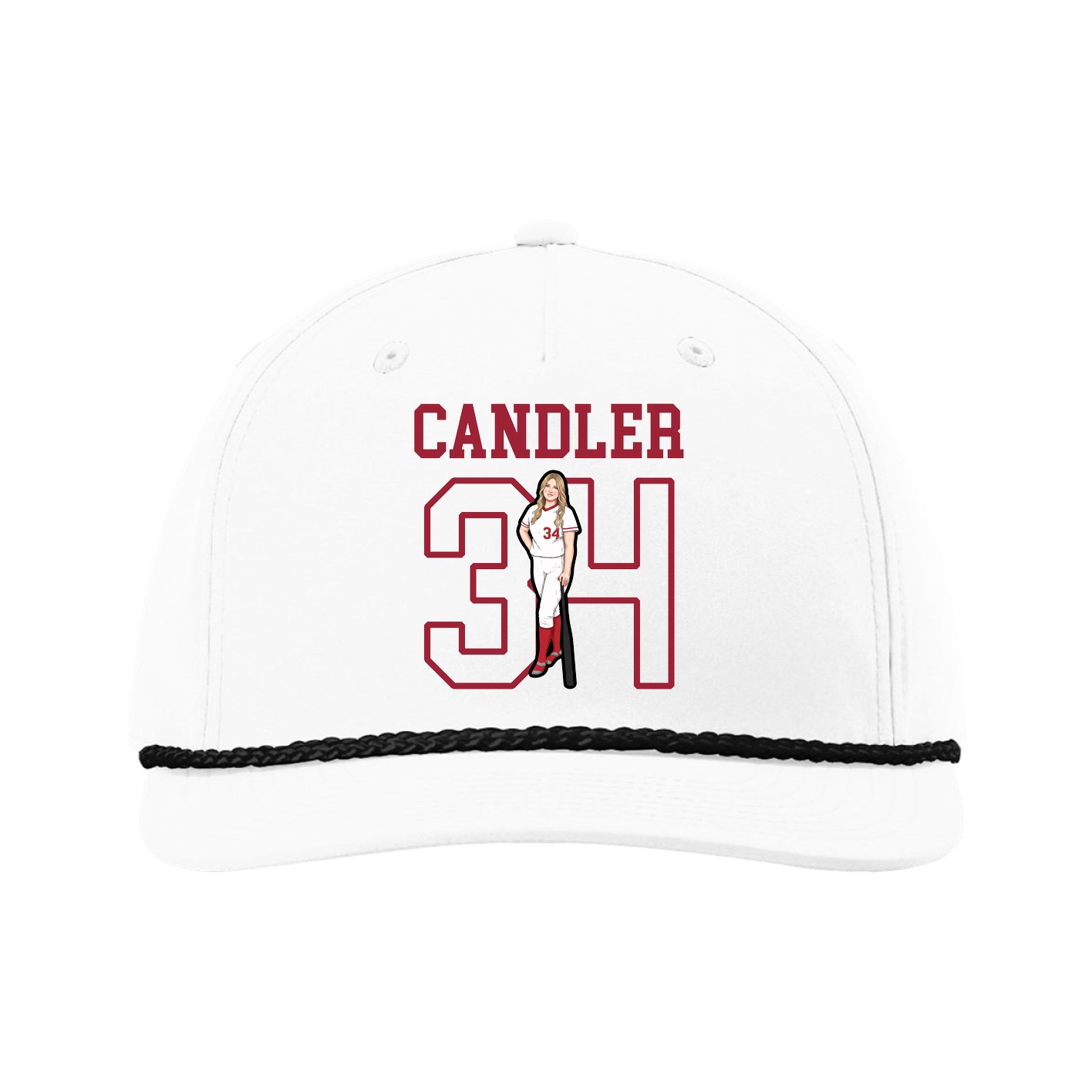 Five-Panel Classic Rope Cap — Shirsey in White