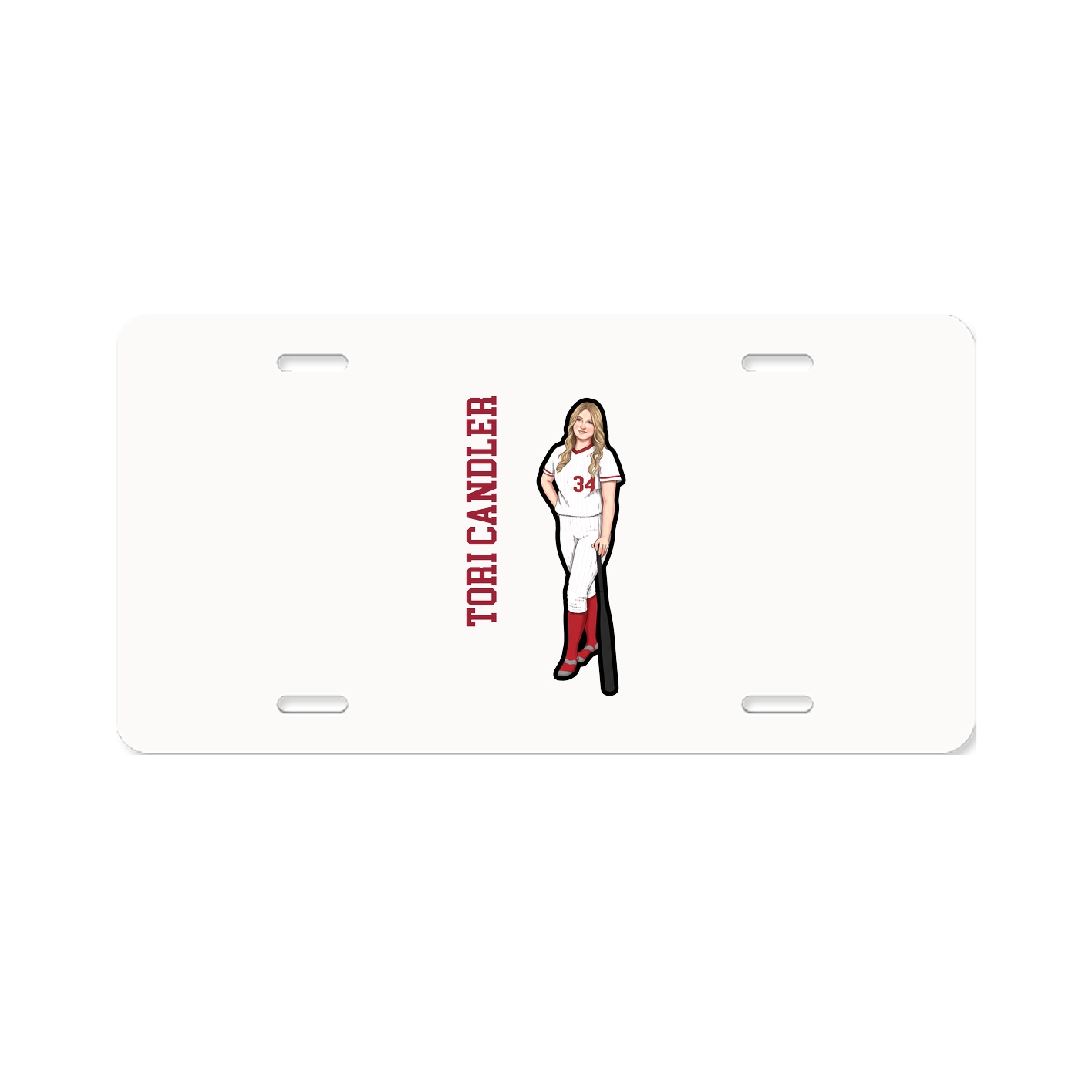 License Plate — Name Vertical in Classic