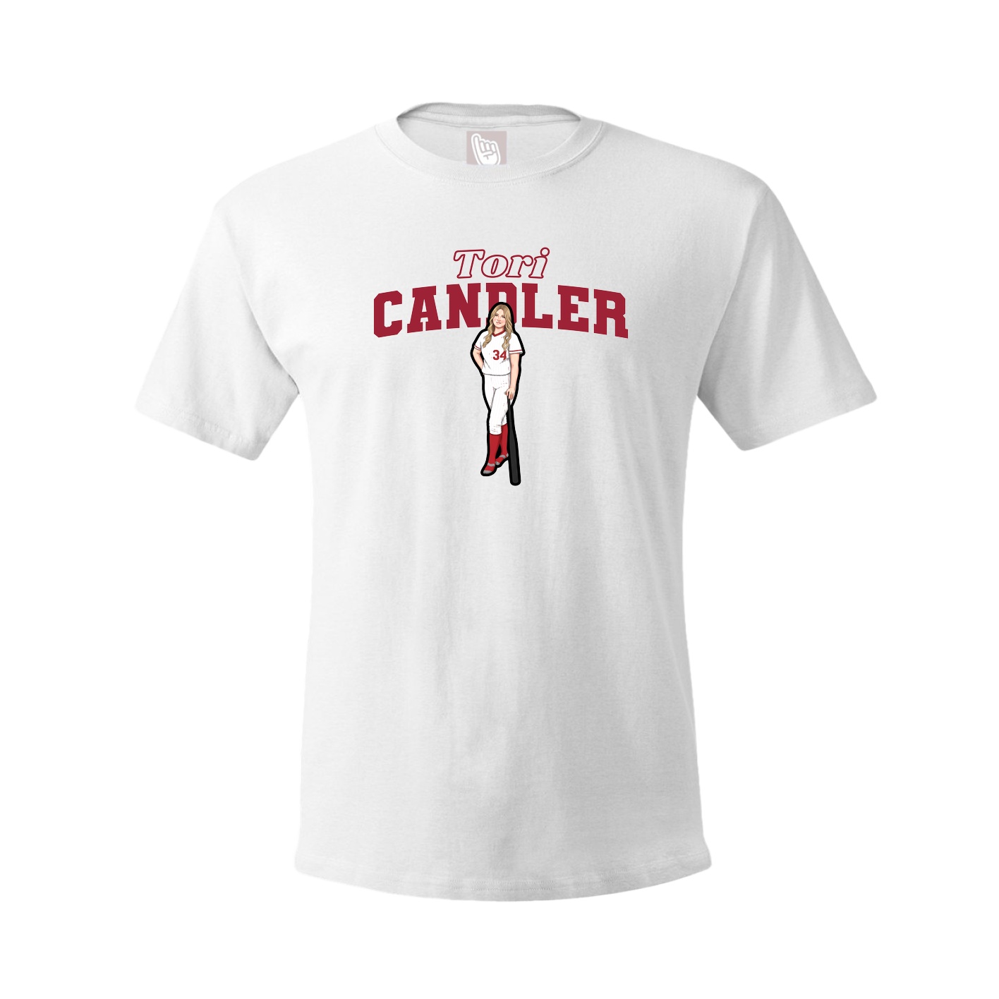 Youth Tee — Name Arch in White