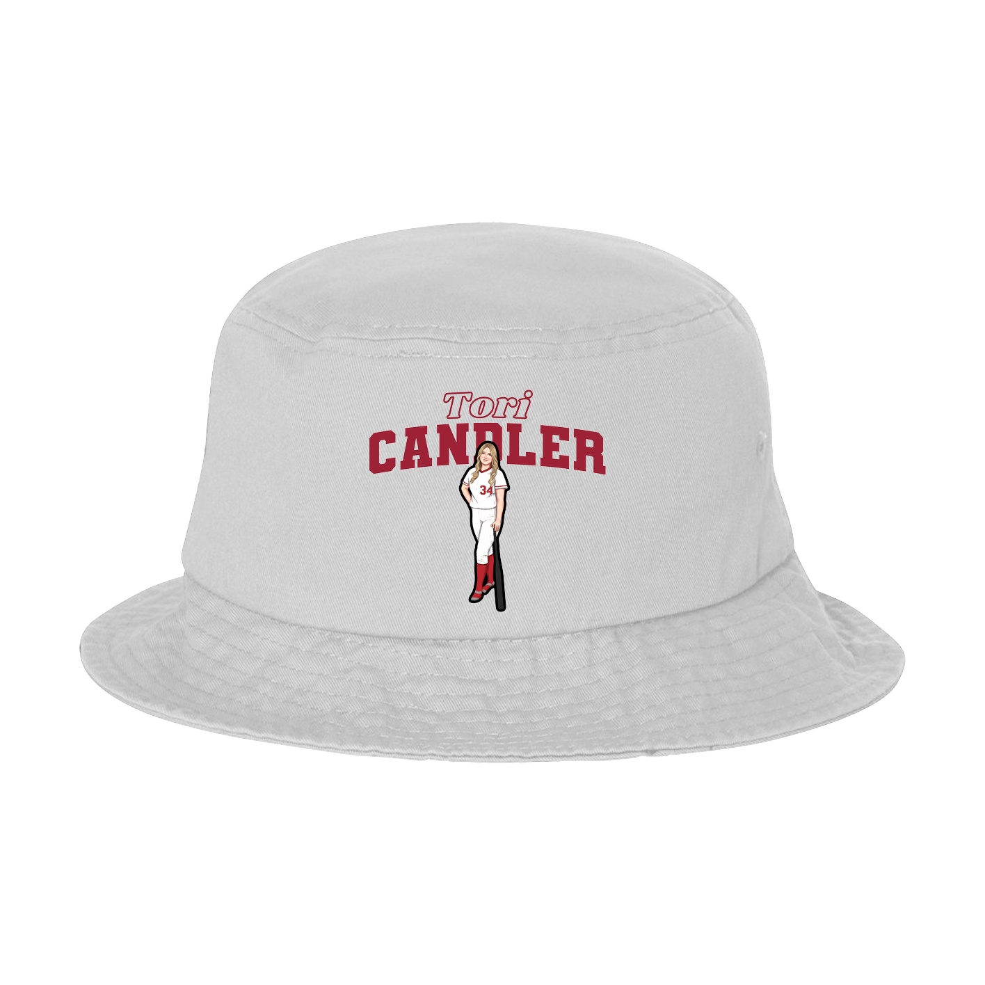 Bucket Cap — Name Arch in White