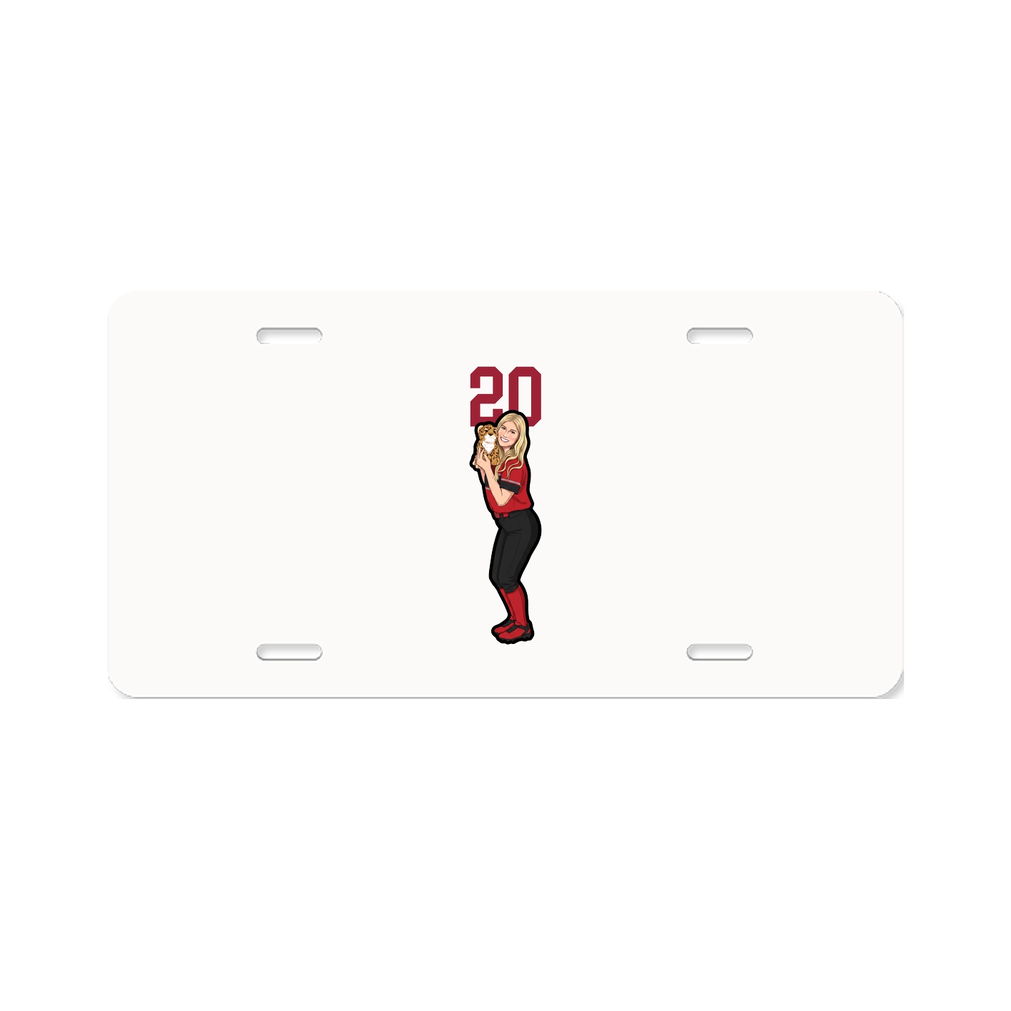License Plate — Number Top in Classic