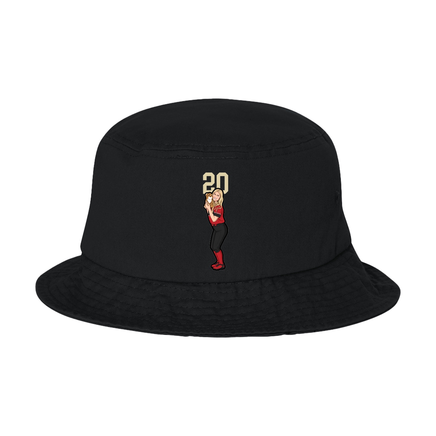 Bucket Cap — Number Top in Black