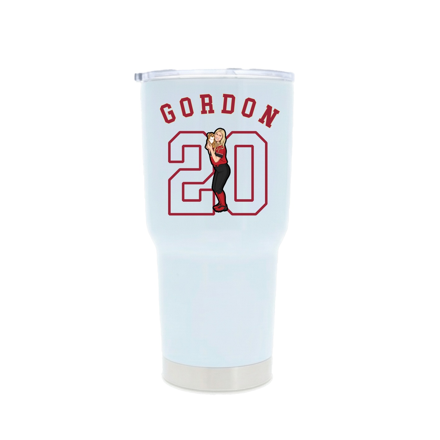 30oz Stainless Steel Tumbler — Shirsey Arch in White