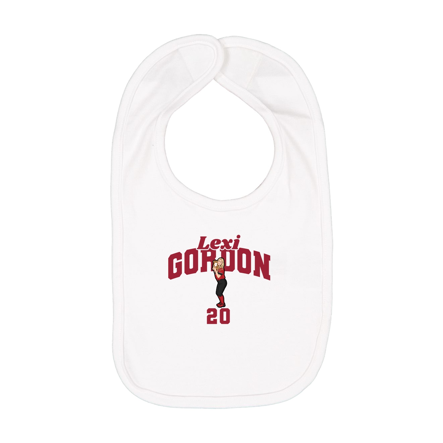 Infant Bib — Signature Arch in White