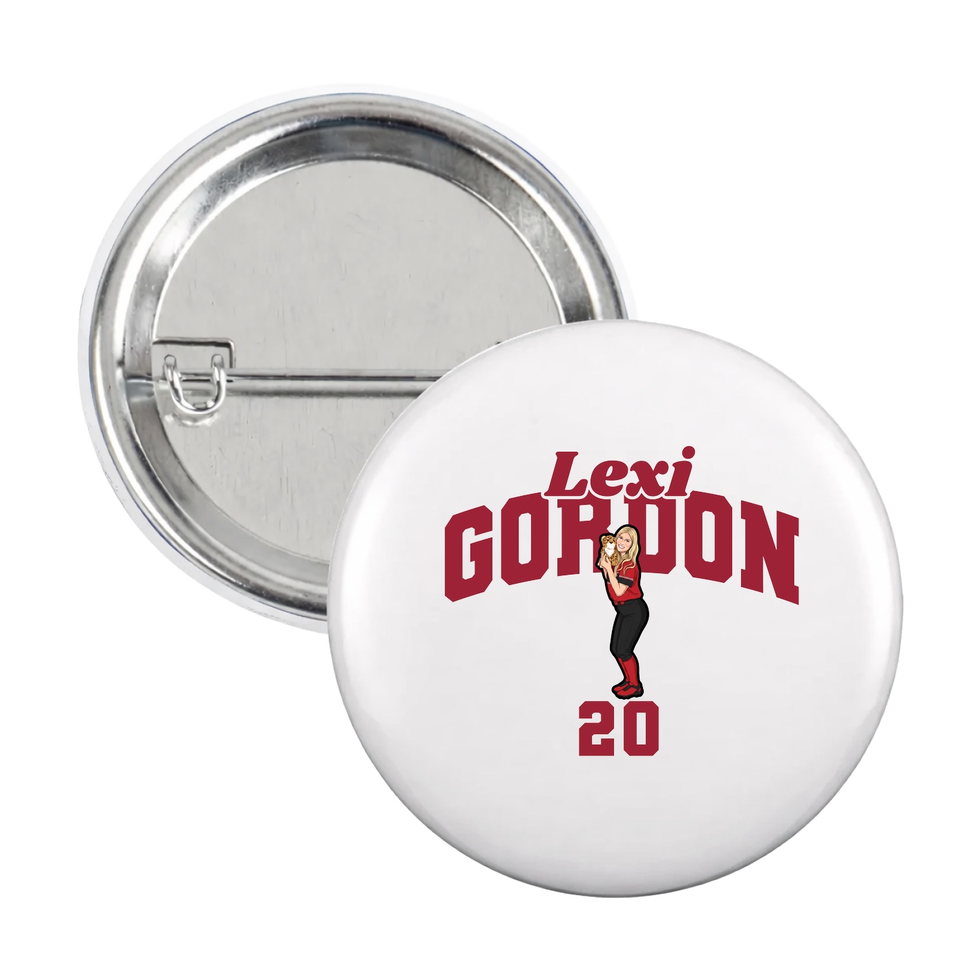 Game Day Button — Signature Arch in White