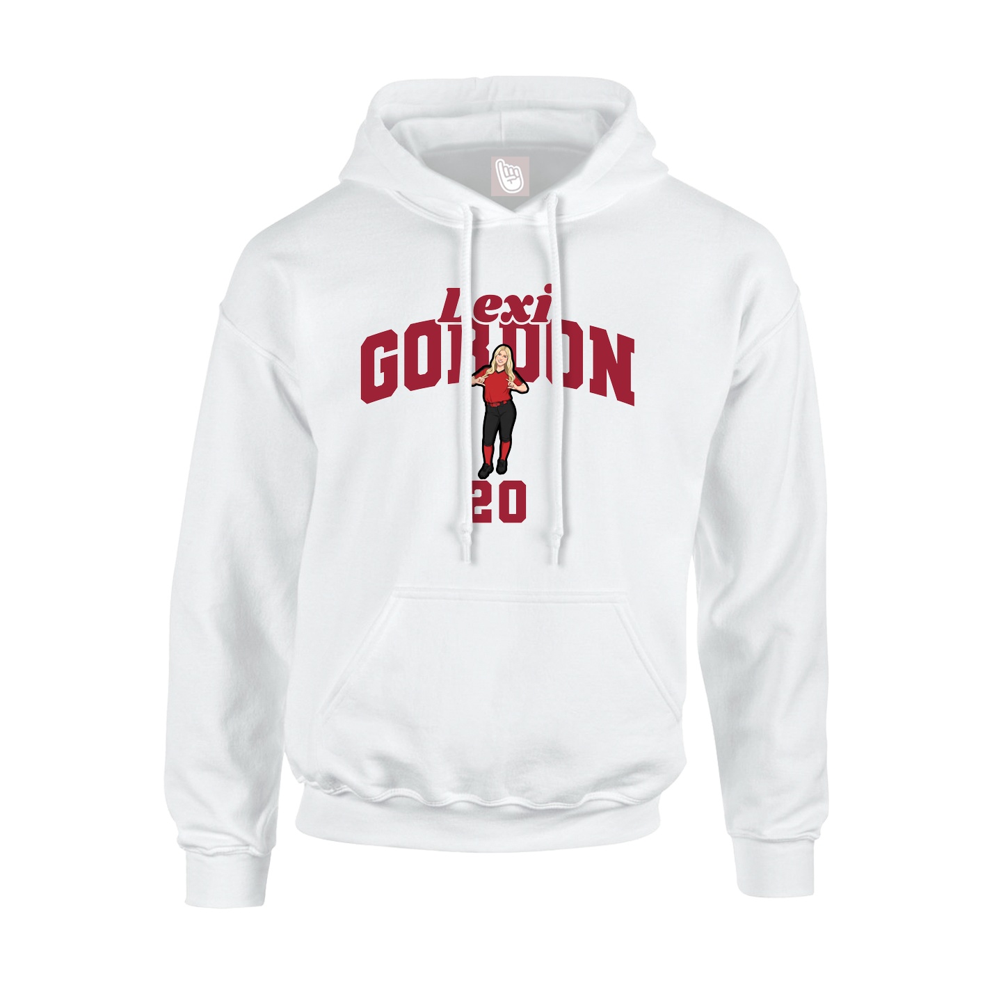 Hoodie — Signature Arch in White