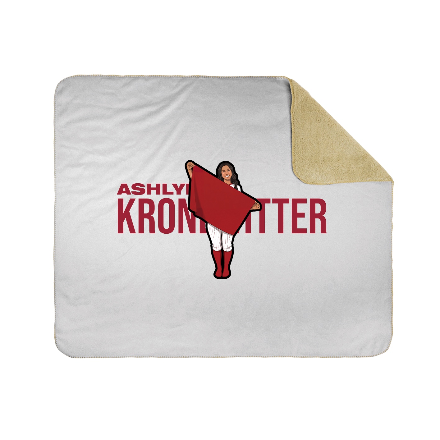 Throw Blanket — Player Name in White