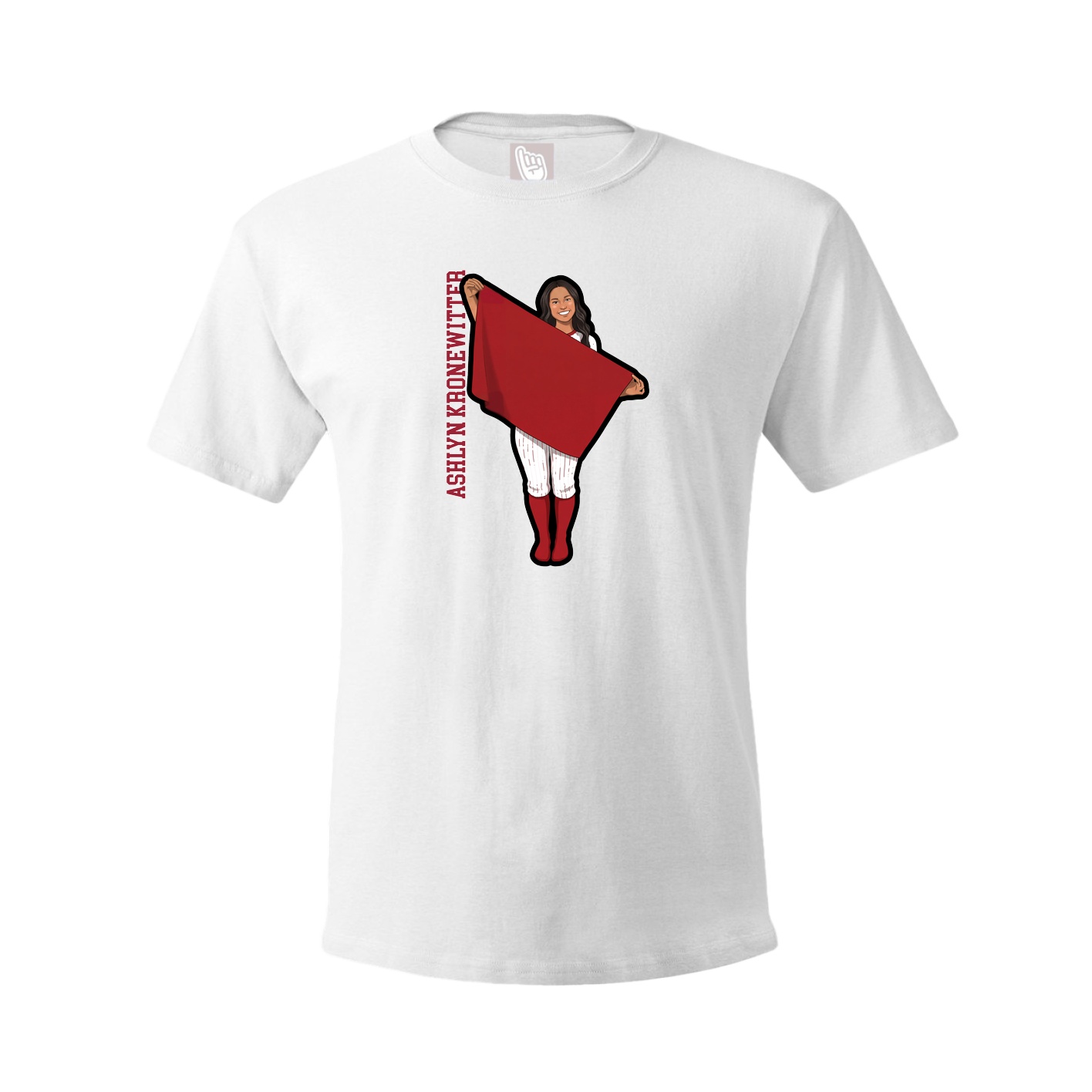 Youth Tee — Name Vertical in White
