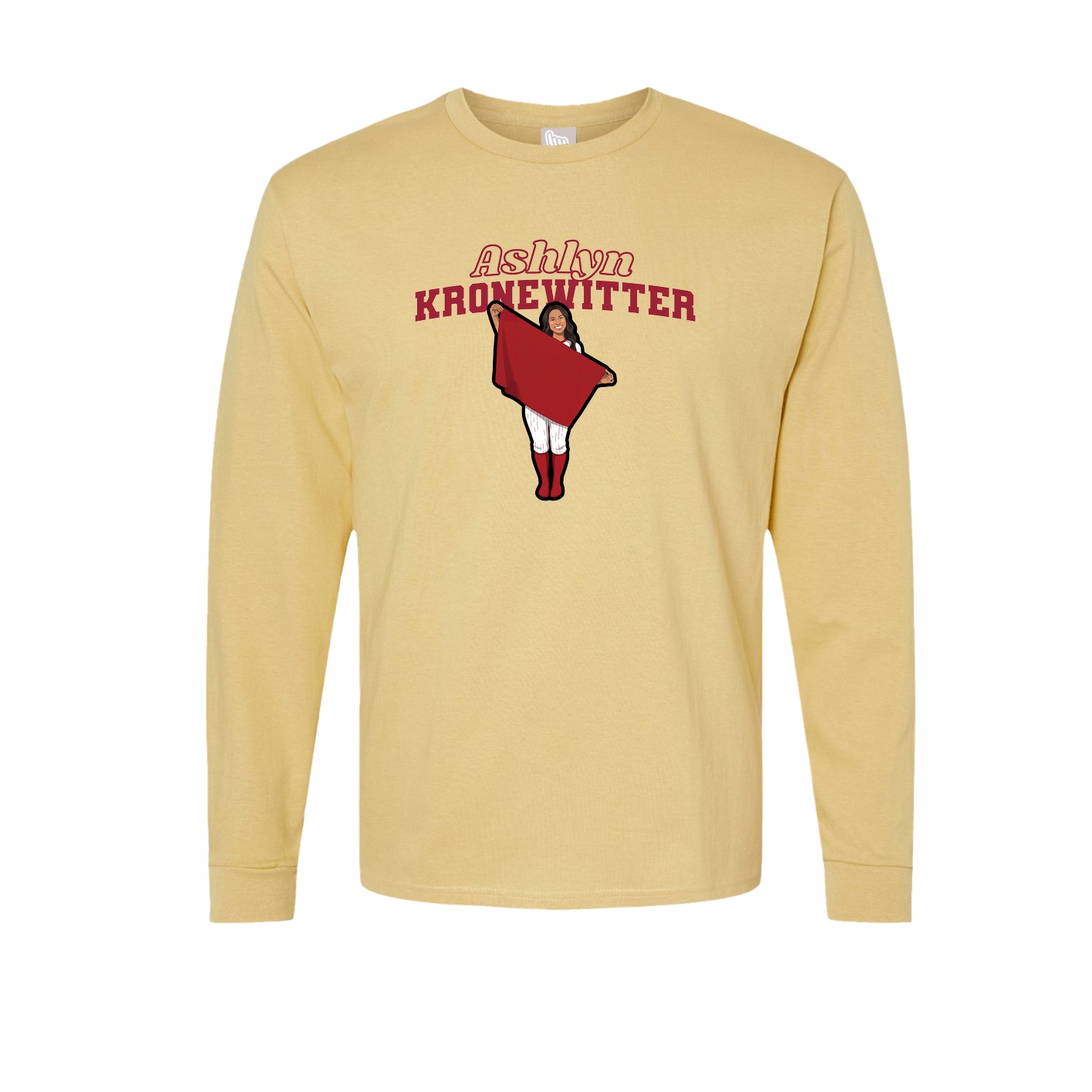 Long Sleeve Tee — Name Arch in Vegas Gold
