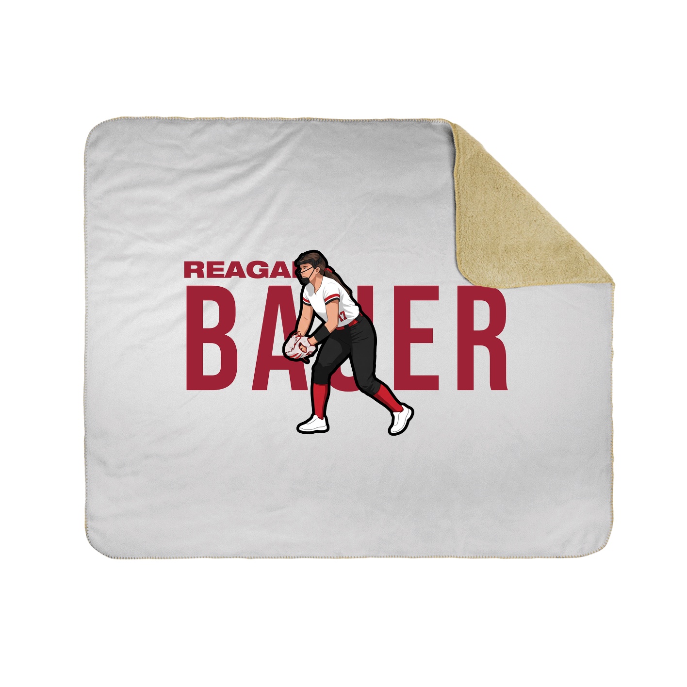 Throw Blanket — Player Name in White