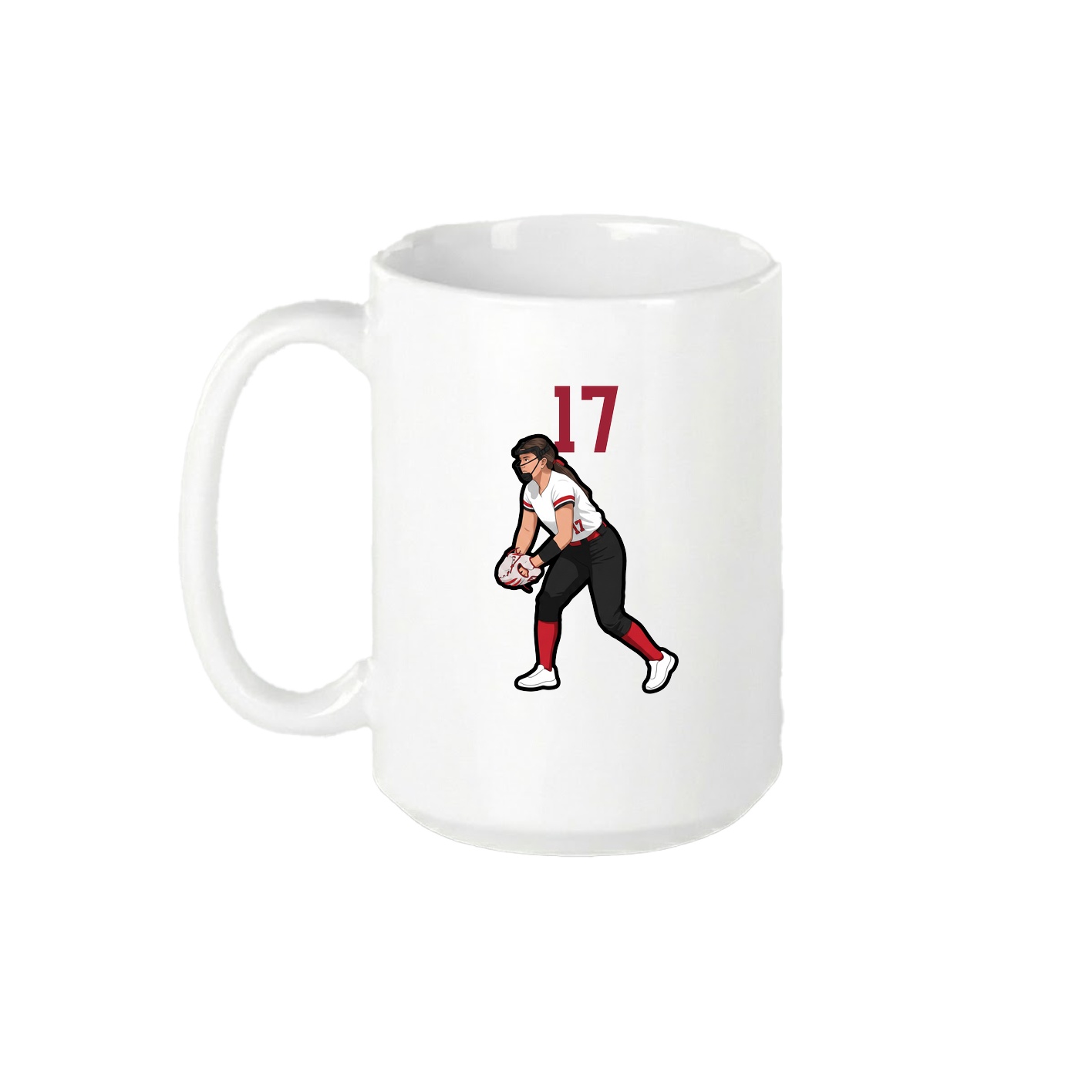 15oz Coffee Mug — Number Top in White