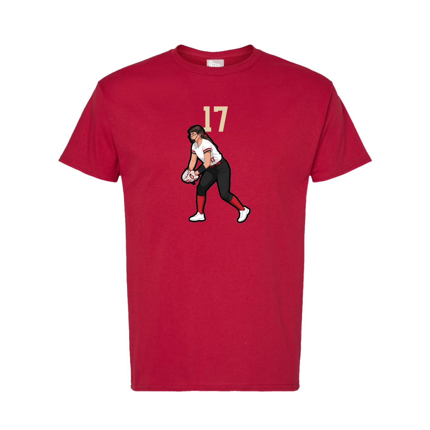 Tee — Number Top in Crimson