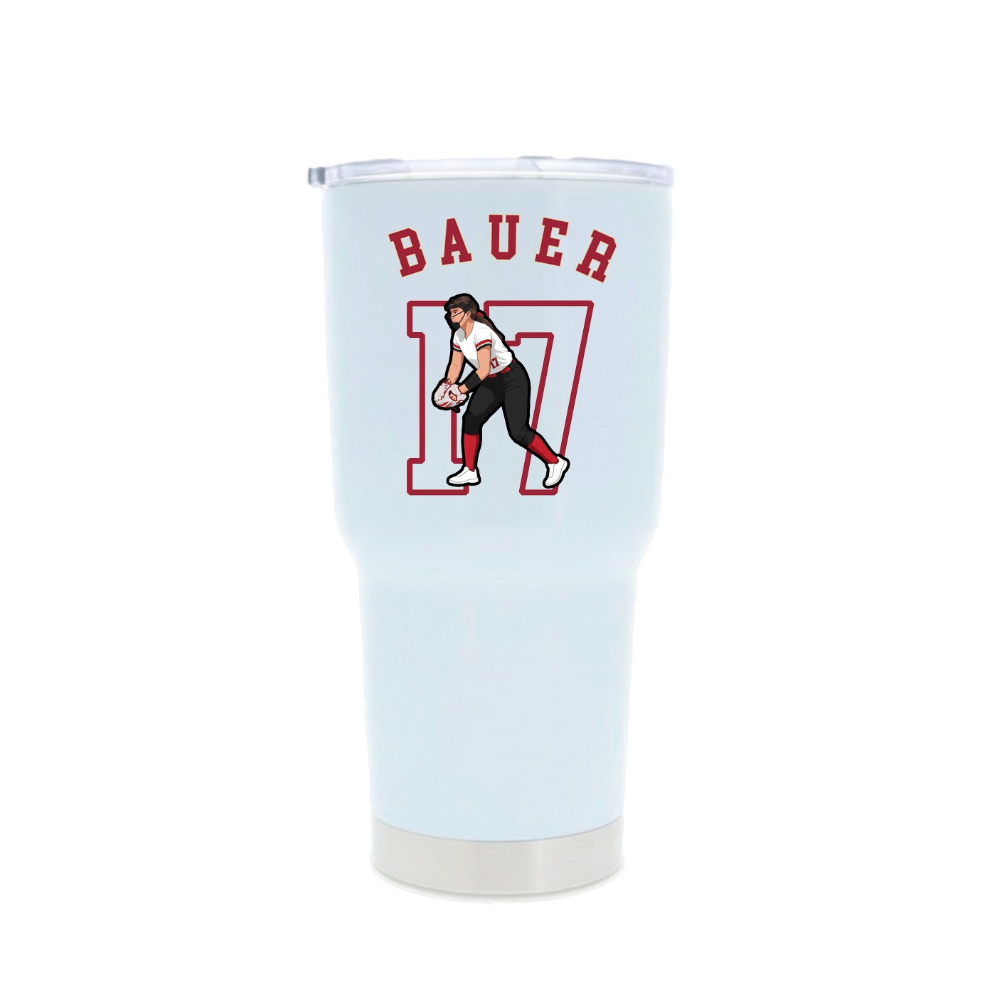 30oz Stainless Steel Tumbler — Shirsey Arch in White