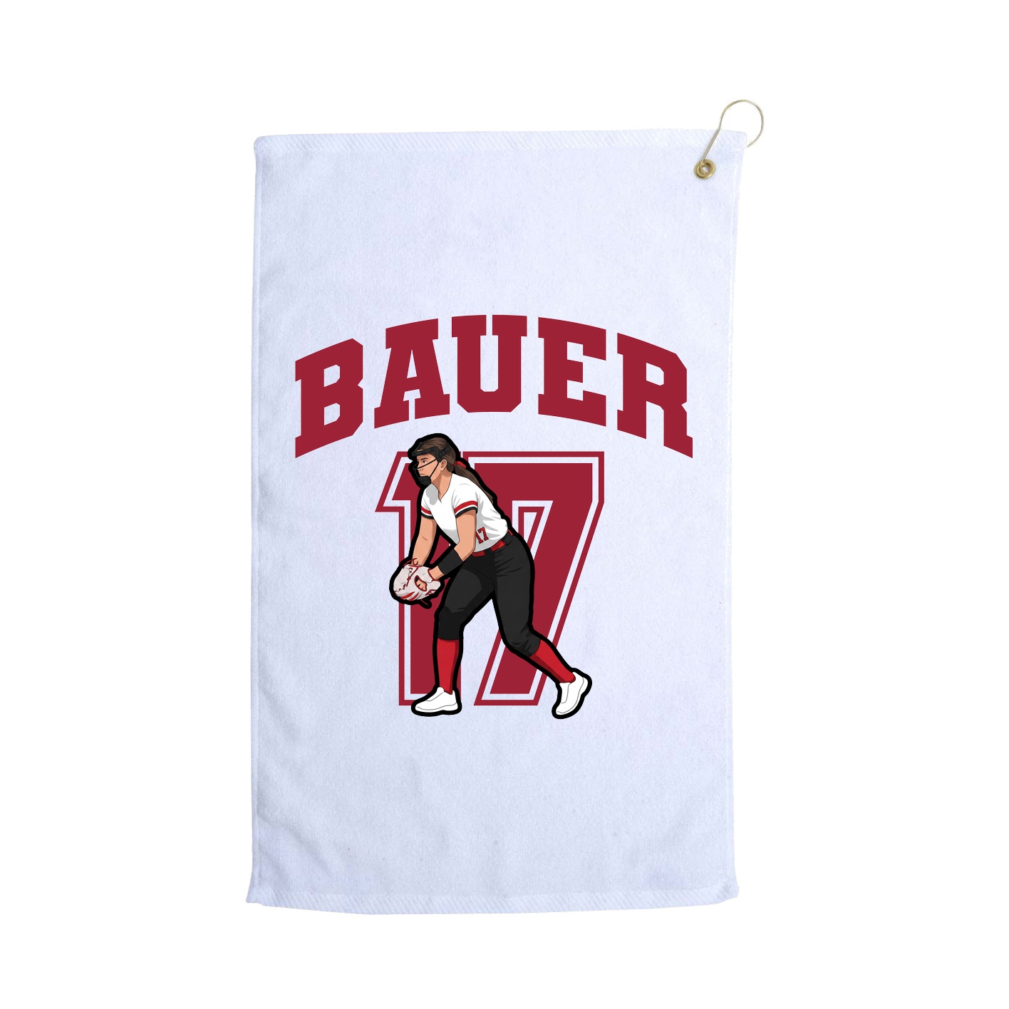 Golf Towel — Number in White