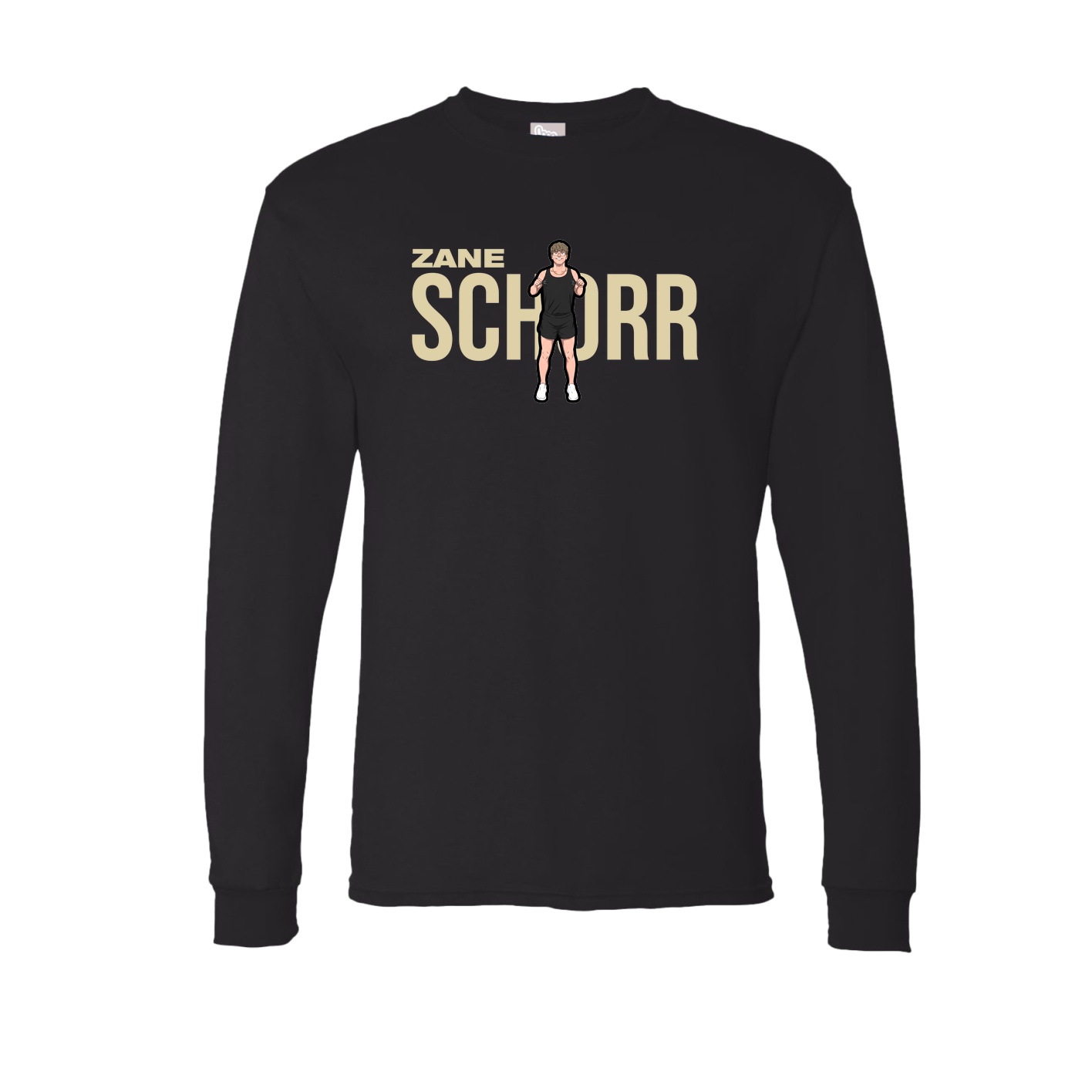 Long Sleeve Tee — Player Name in Black
