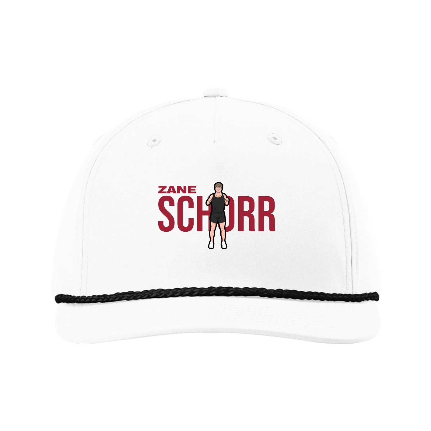 Five-Panel Classic Rope Cap — Player Name in White