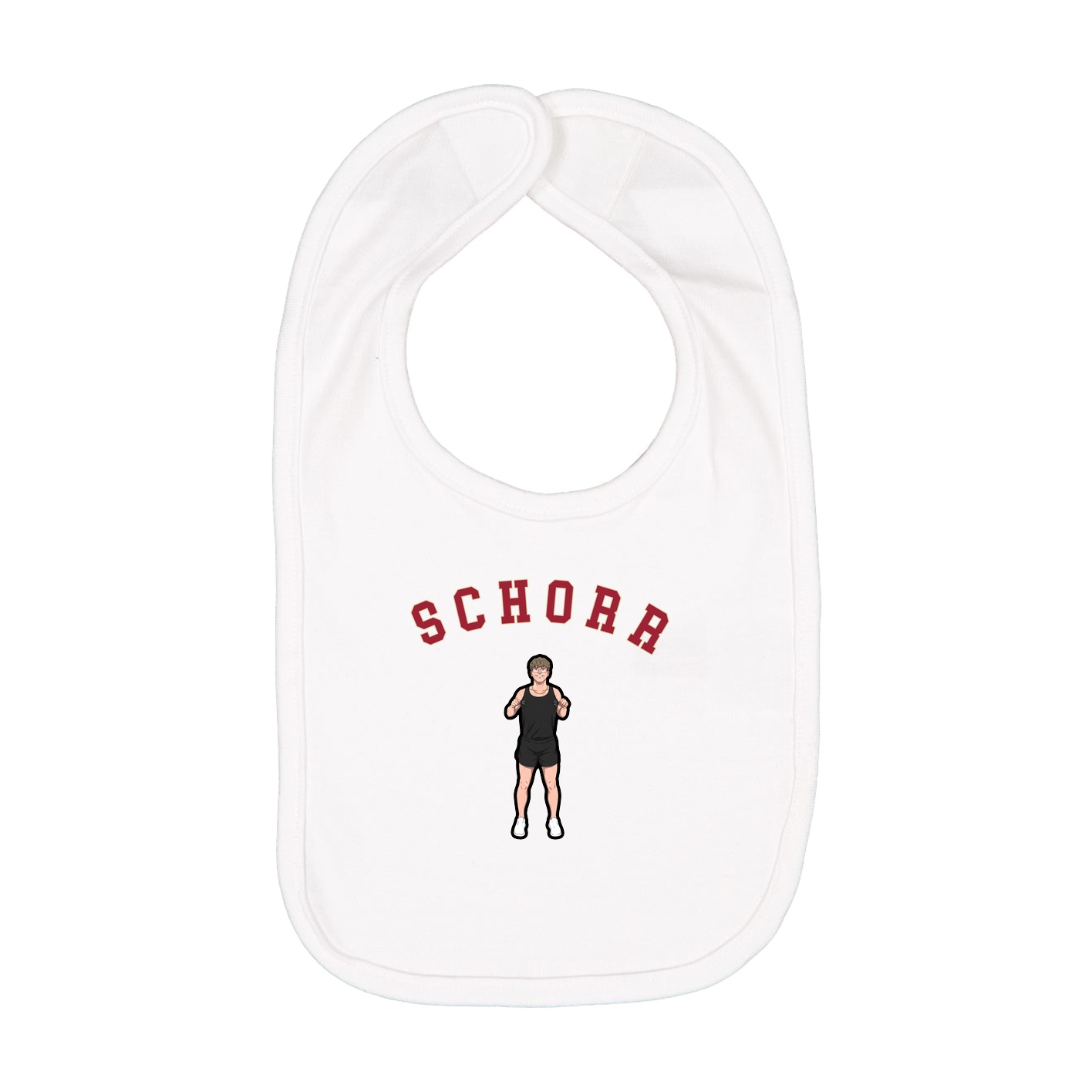 Infant Bib — Shirsey Arch in White