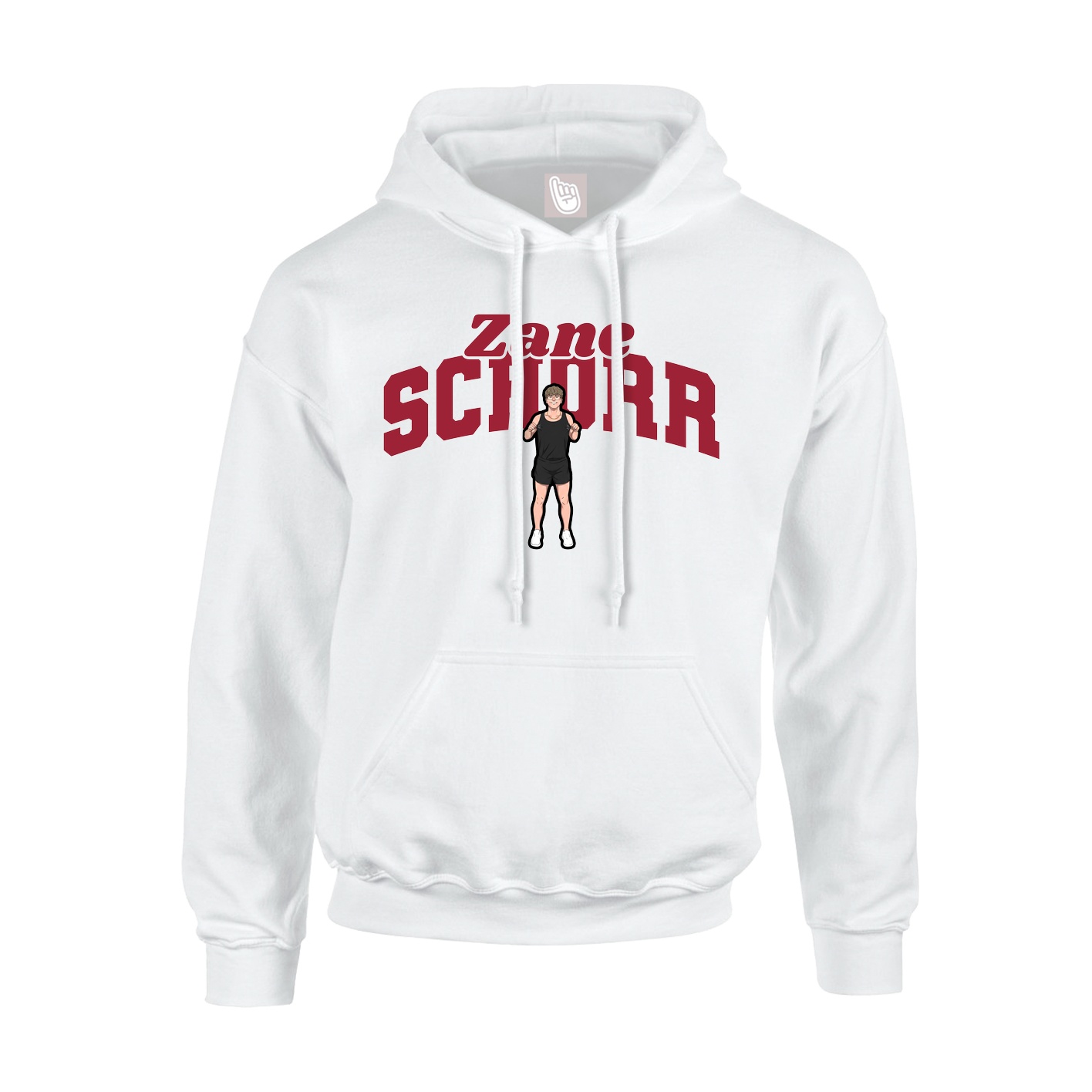 Hoodie — Signature Arch in White