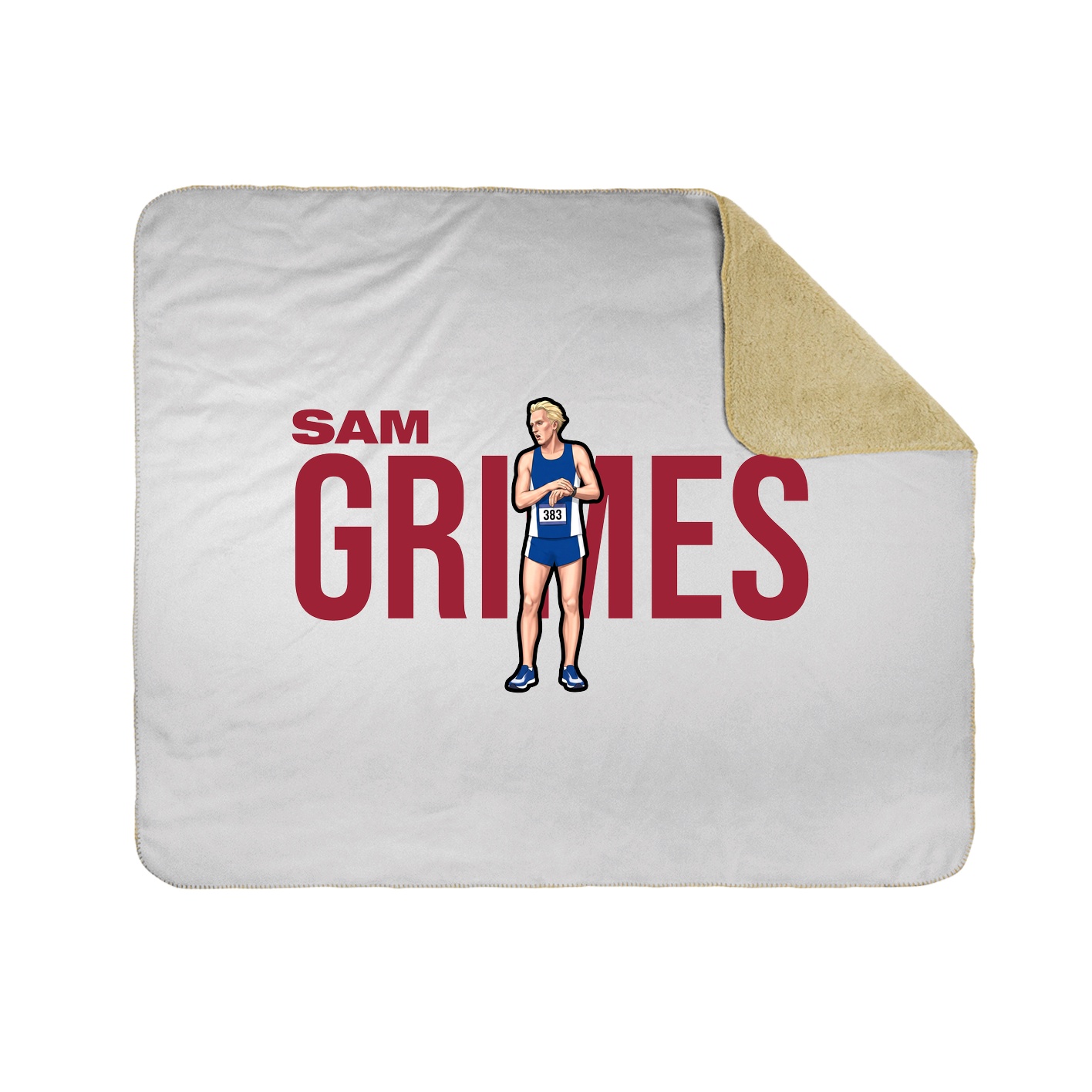 Throw Blanket — Player Name in White