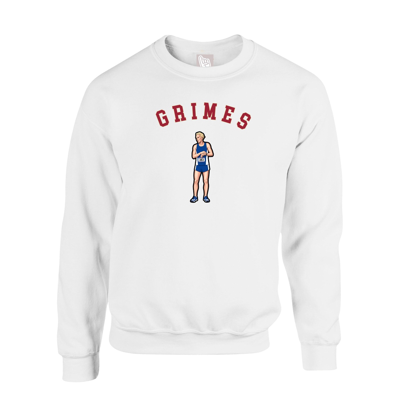 Fleece Crew — Shirsey Arch in White