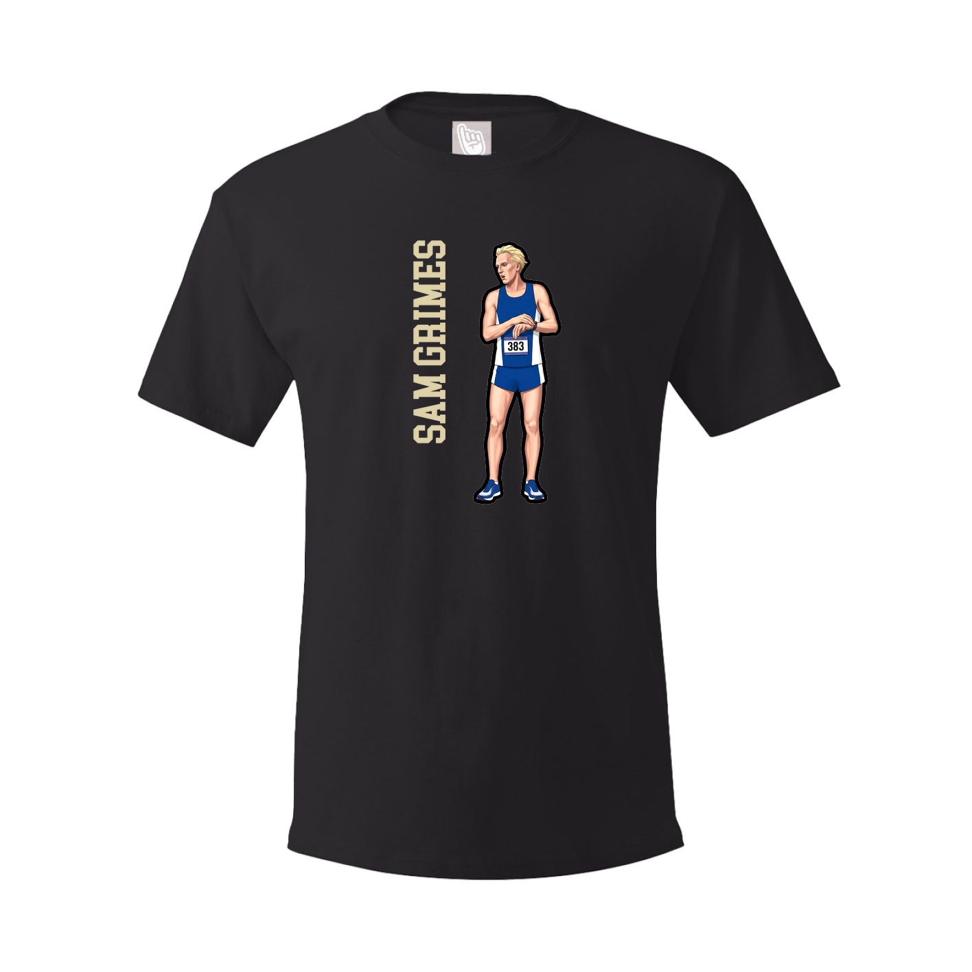 Tee — Name Vertical in Black