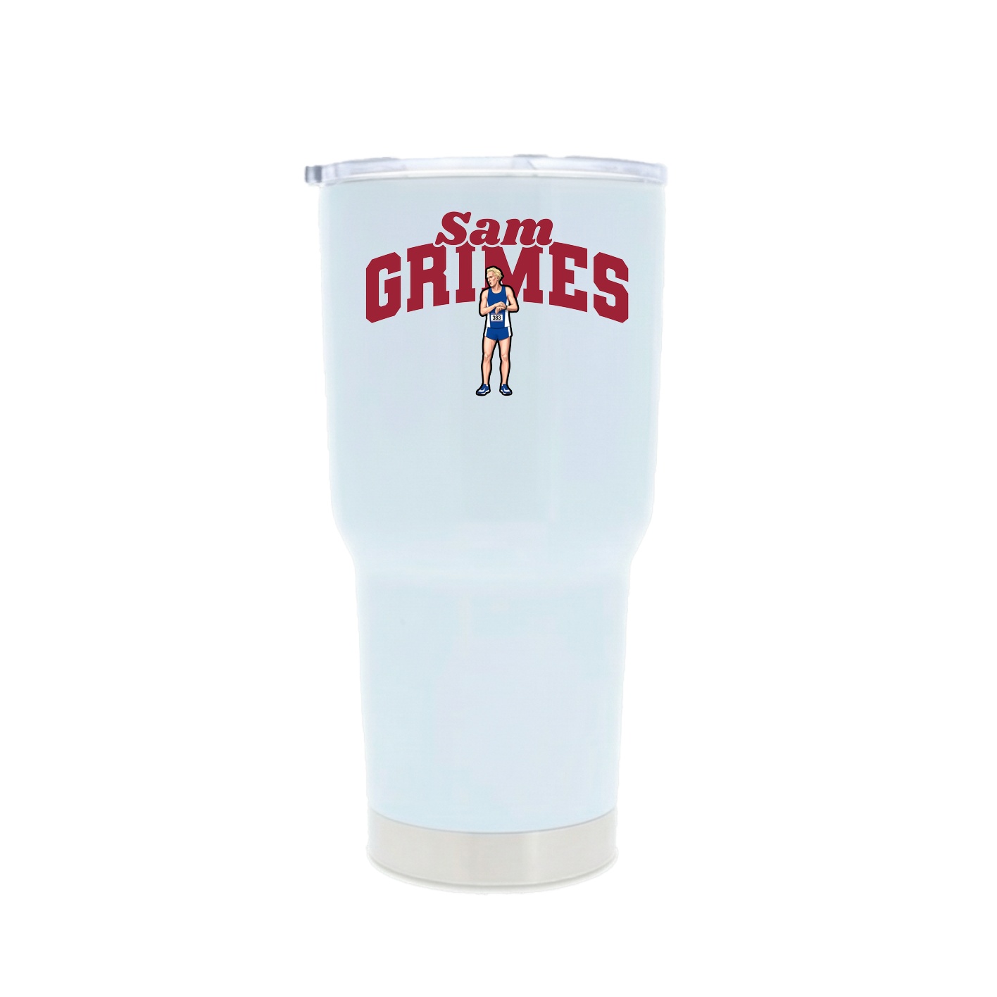 30oz Stainless Steel Tumbler — Signature Arch in White