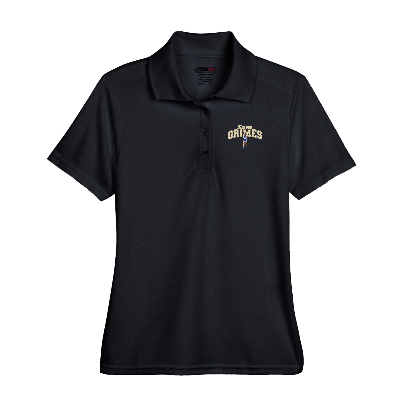 Performance Polo — Signature Arch in Black