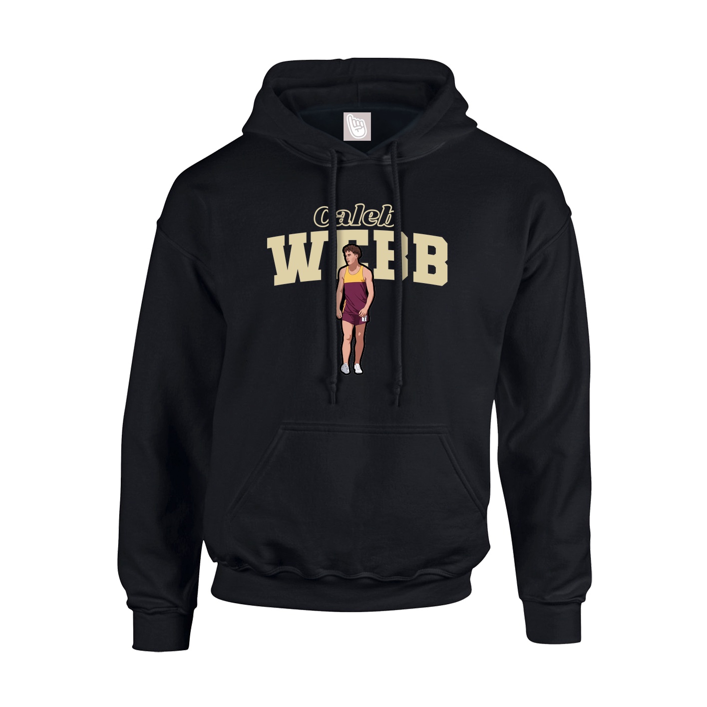 Youth Hoodie — Name Arch in Black