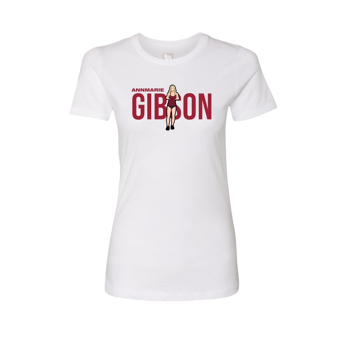 Fitted Women's Tee — Player Name in White
