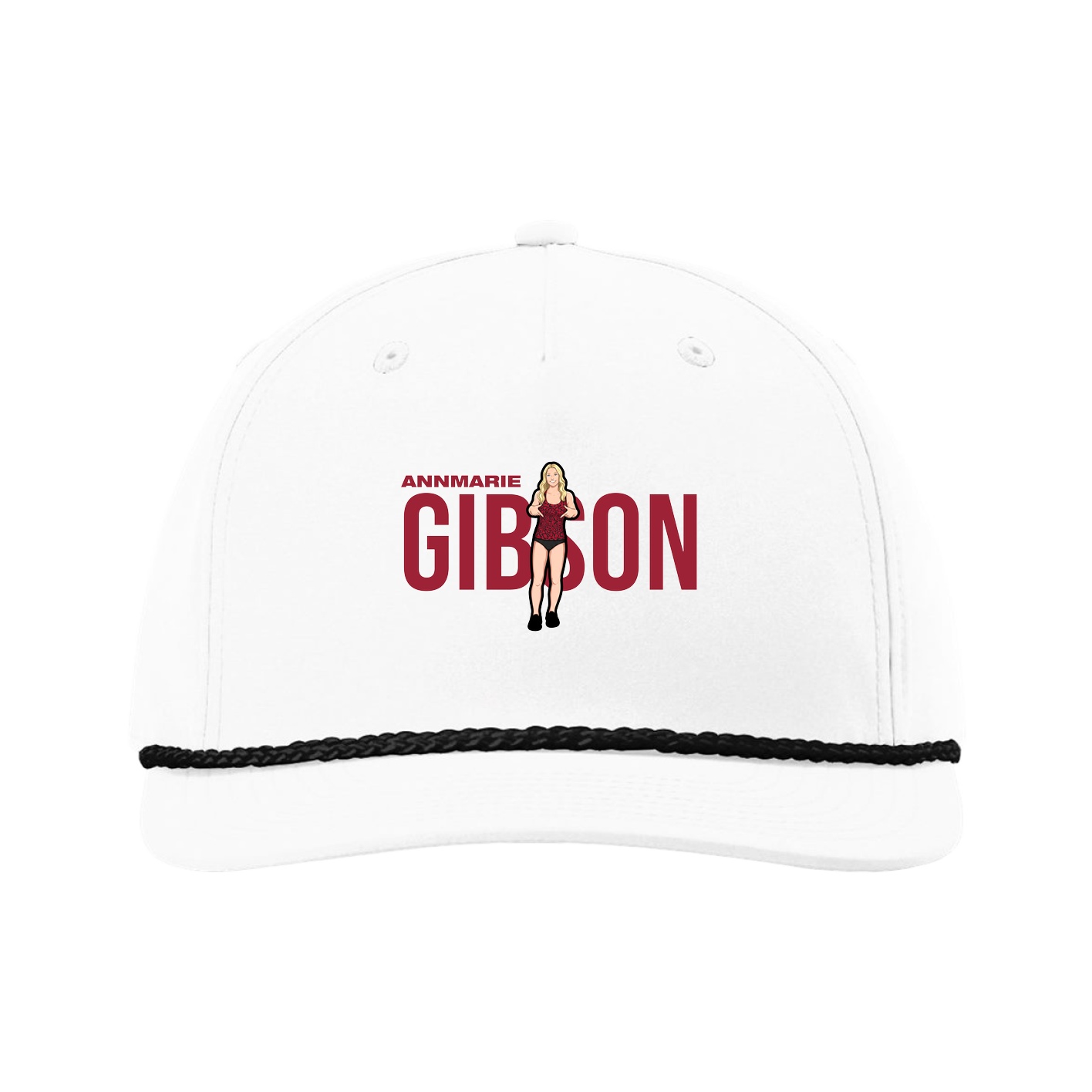 Five-Panel Classic Rope Cap — Player Name in White