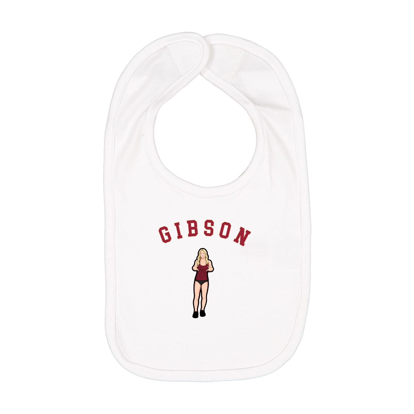 Infant Bib — Shirsey Arch in White