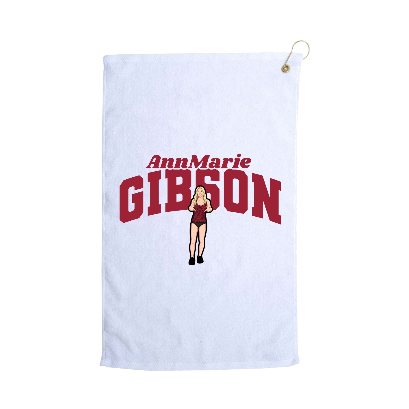Golf Towel — Signature Arch in White