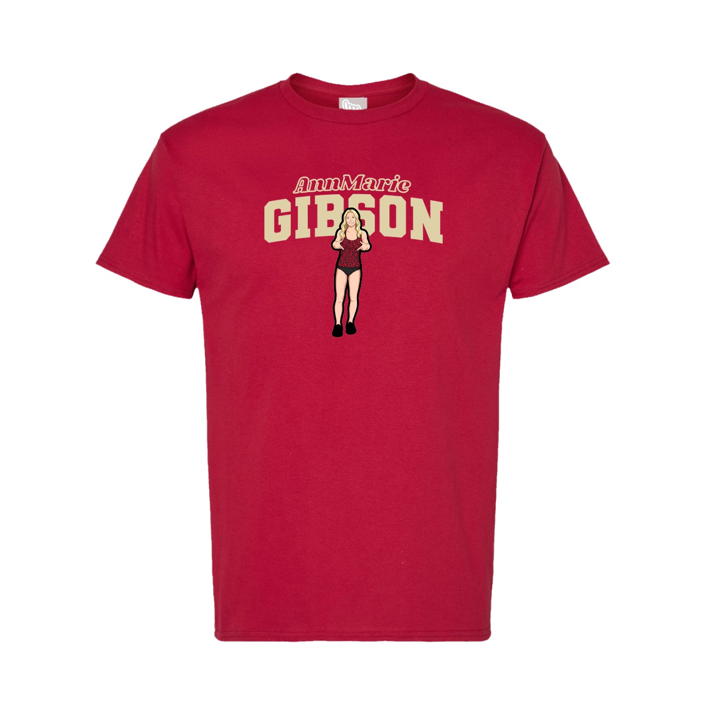 Tee — Name Arch in Crimson