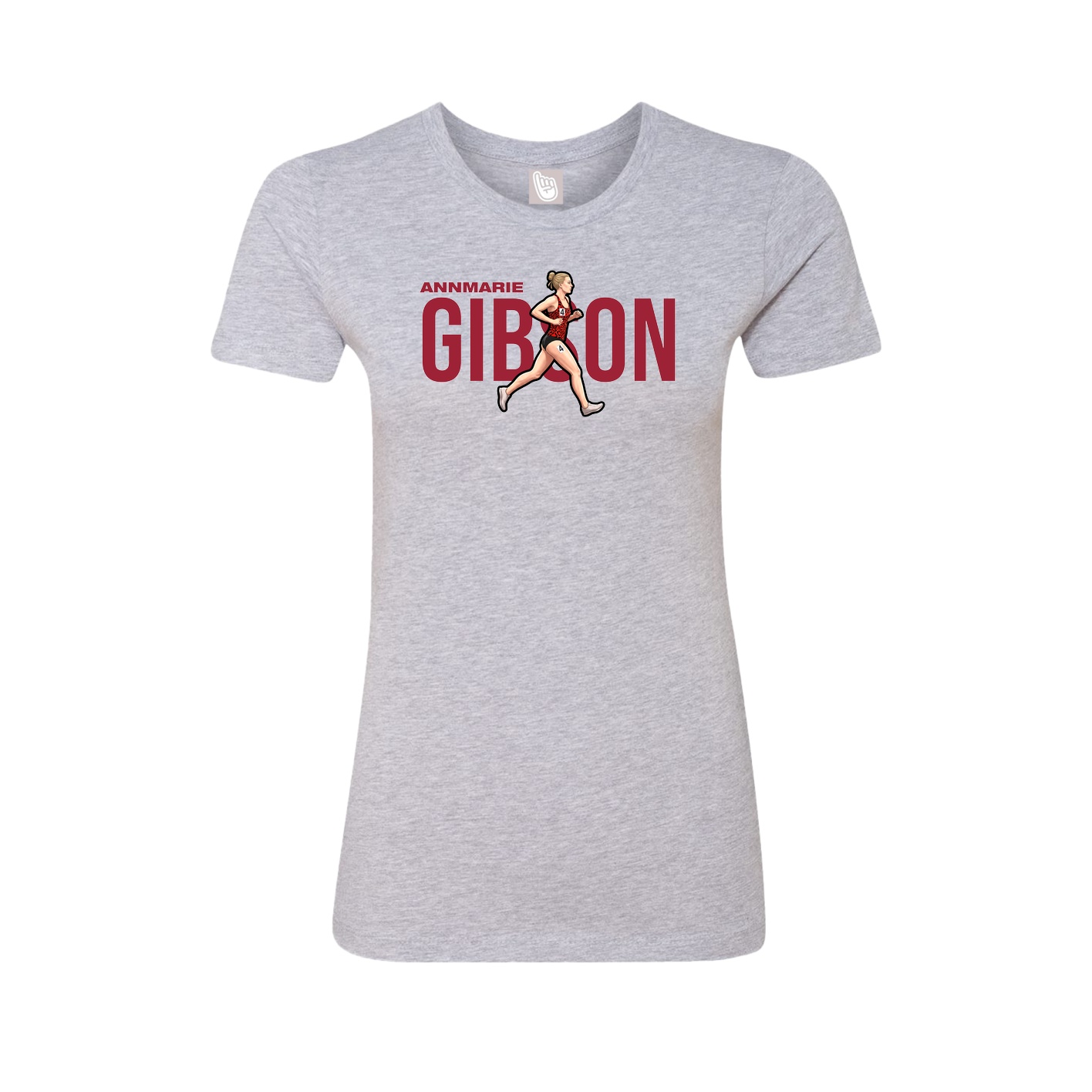Fitted Women's Tee — Player Name in Grey