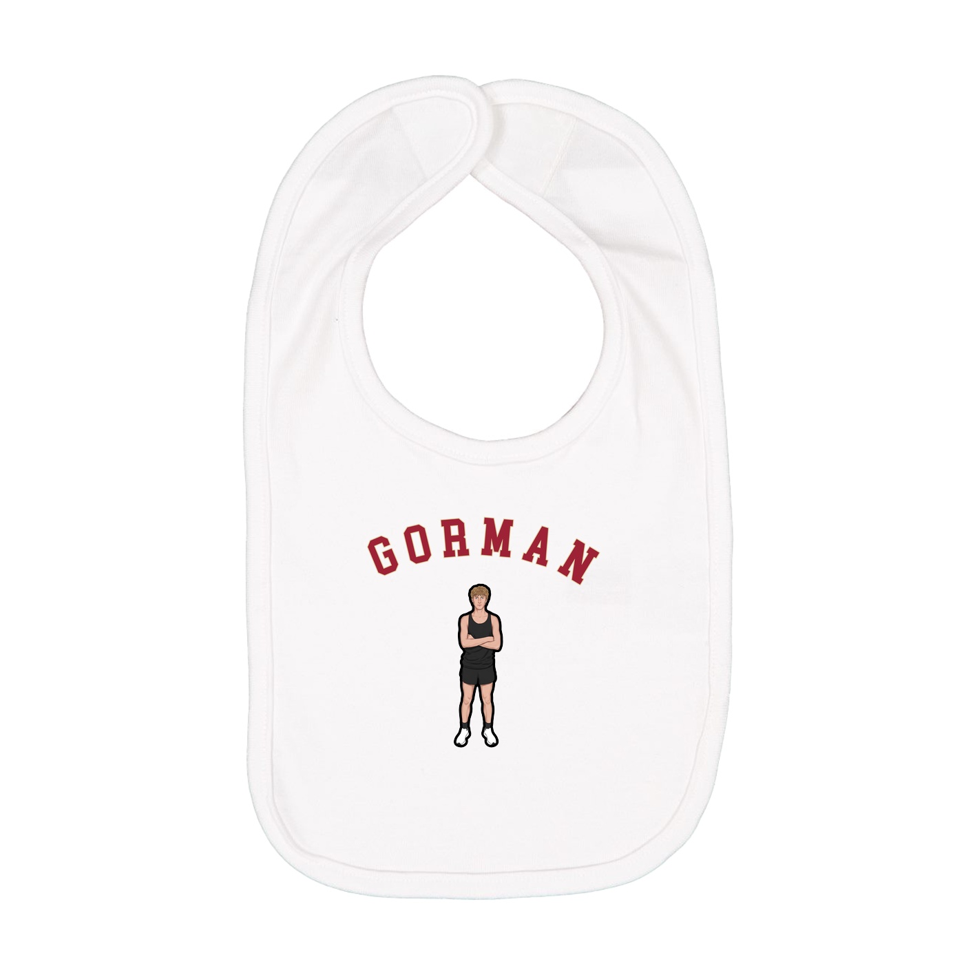 Infant Bib — Shirsey Arch in White