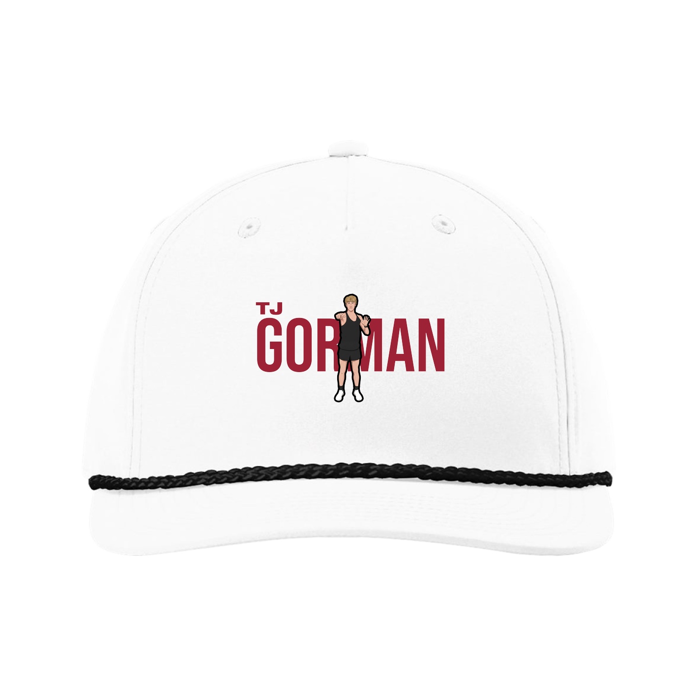 Five-Panel Classic Rope Cap — Player Name in White