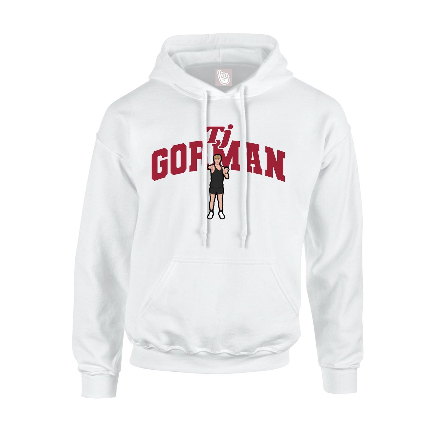 Youth Hoodie — Signature Arch in White