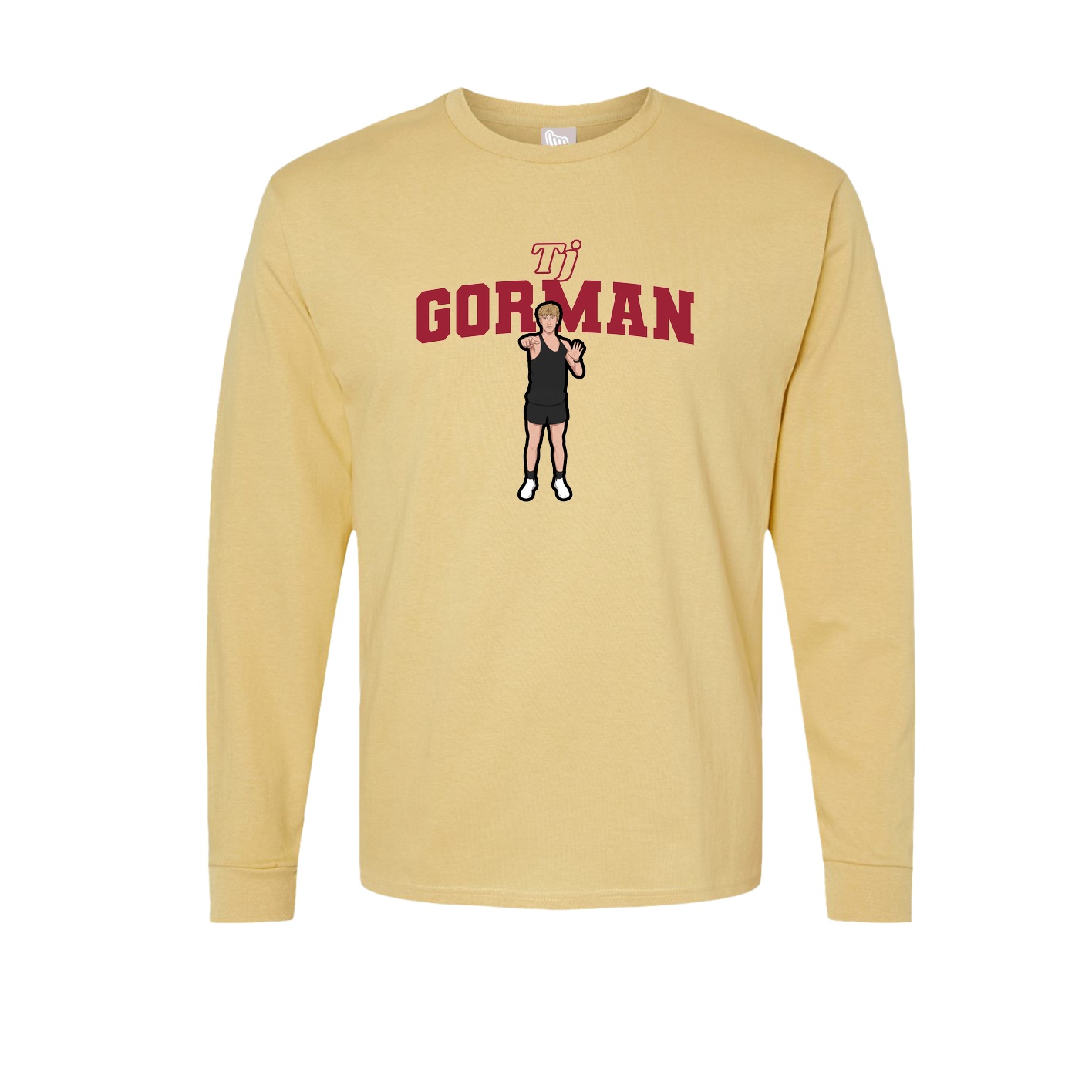 Long Sleeve Tee — Name Arch in Vegas Gold