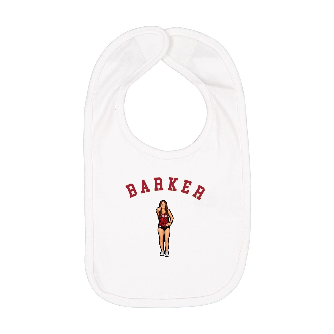 Infant Bib — Shirsey Arch in White